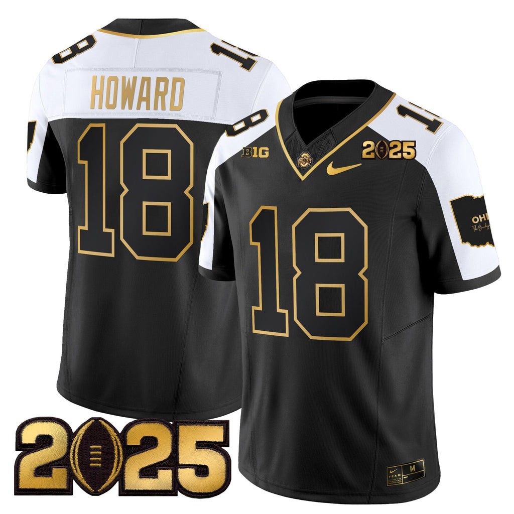 Men Ohio State Buckeyes 'Heritage Stripe' CFP Final Patch Gold Vapor Limited Jersey - All Stitched