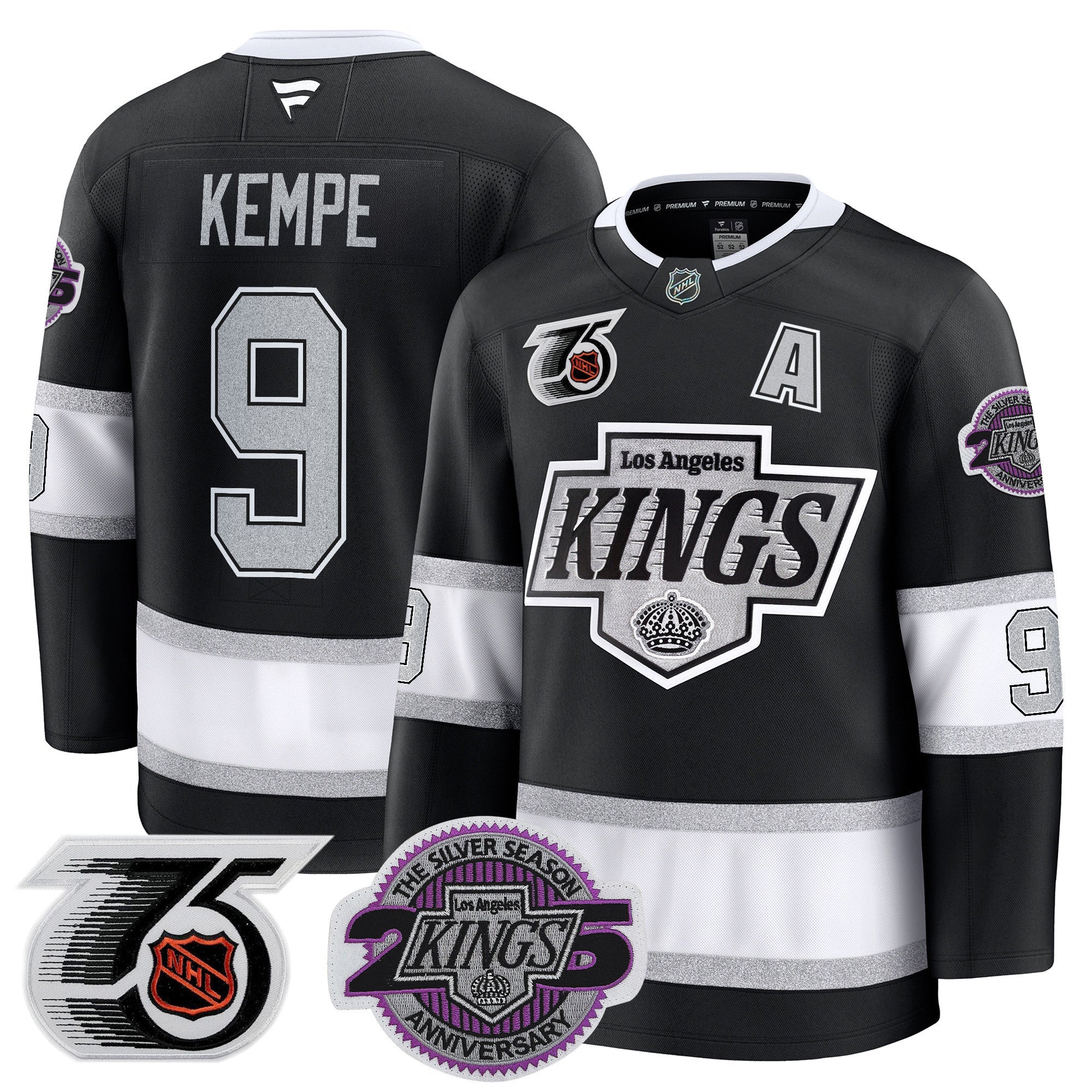 Los Angeles Kings 91-92 75th 25th Anniversary Patch Premium Jersey - All Stitched