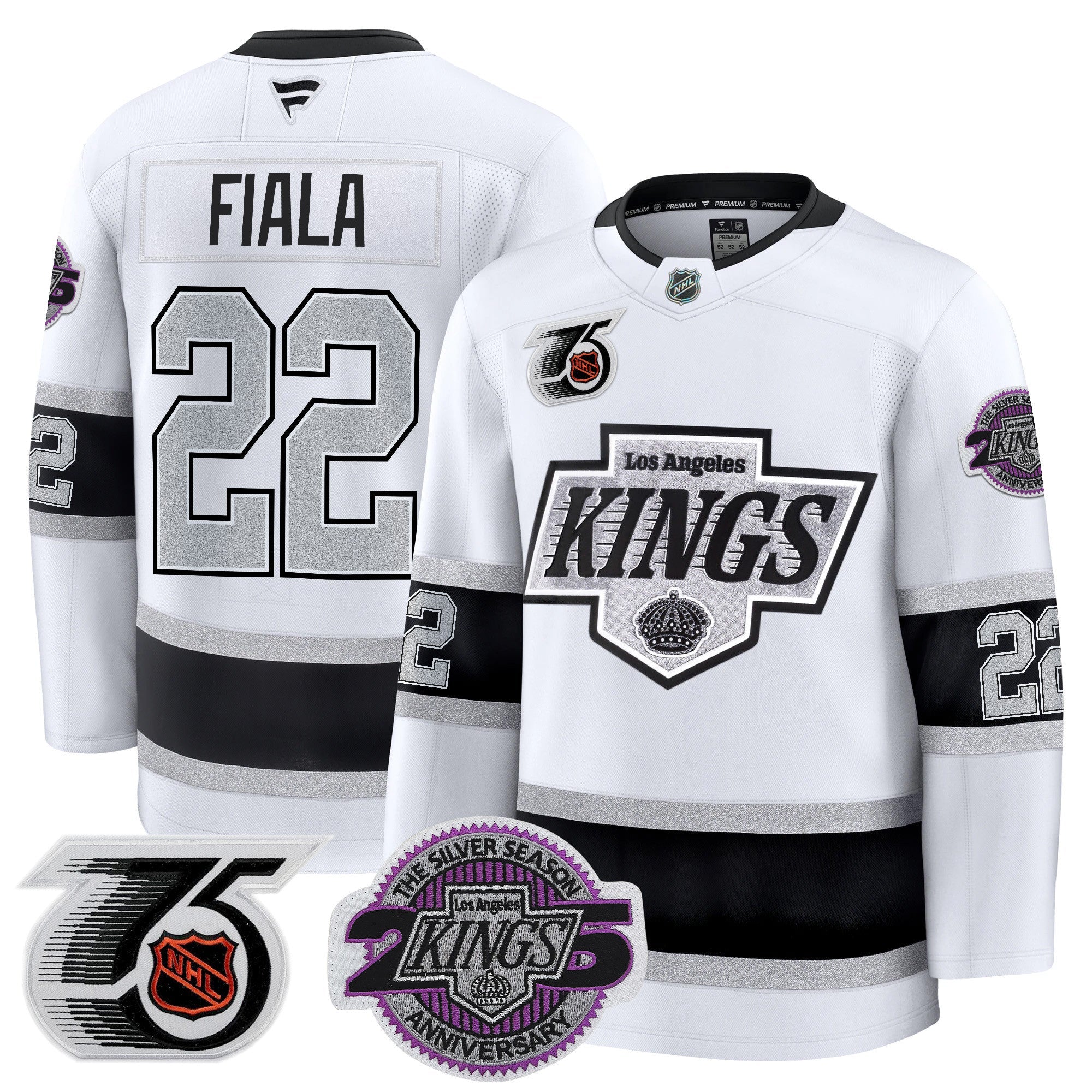 Los Angeles Kings 91-92 75th 25th Anniversary Patch Premium Jersey - All Stitched
