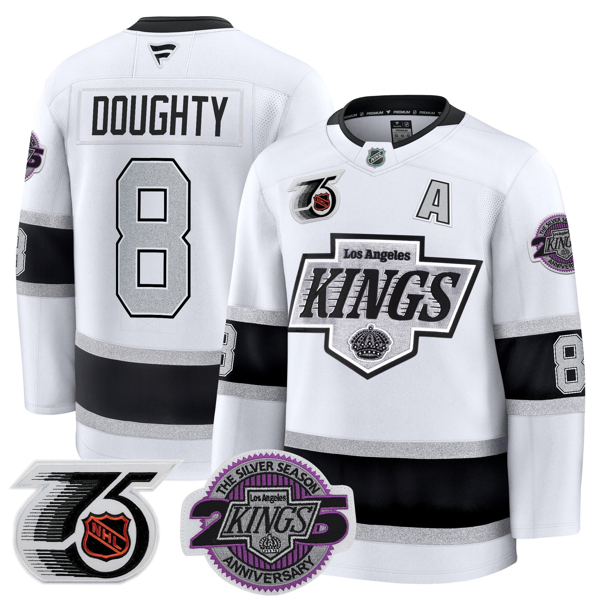 Los Angeles Kings 91-92 75th 25th Anniversary Patch Premium Jersey - All Stitched