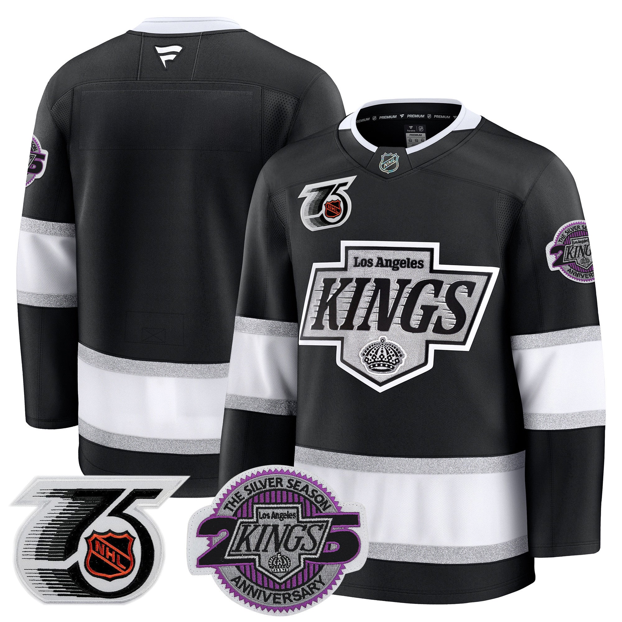 Los Angeles Kings 91-92 75th 25th Anniversary Patch Premium Jersey - All Stitched