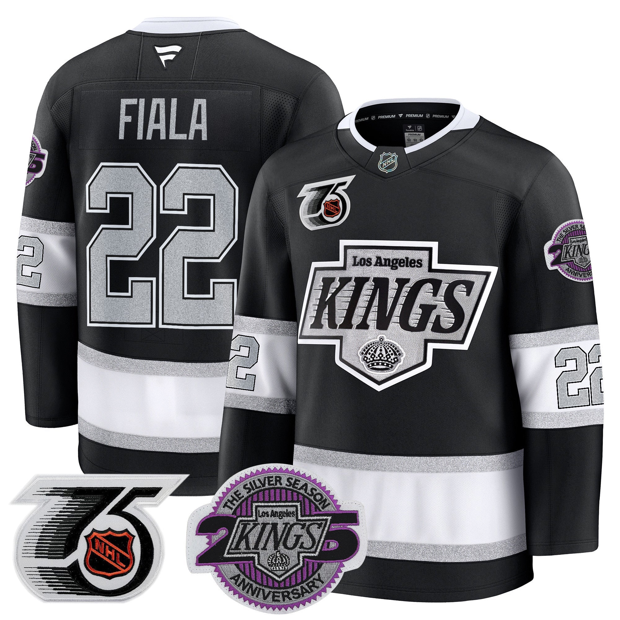 Los Angeles Kings 91-92 75th 25th Anniversary Patch Premium Jersey - All Stitched