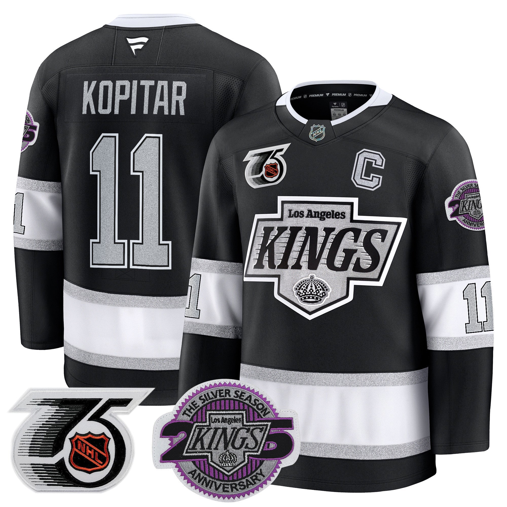 Los Angeles Kings 91-92 75th 25th Anniversary Patch Premium Jersey - All Stitched
