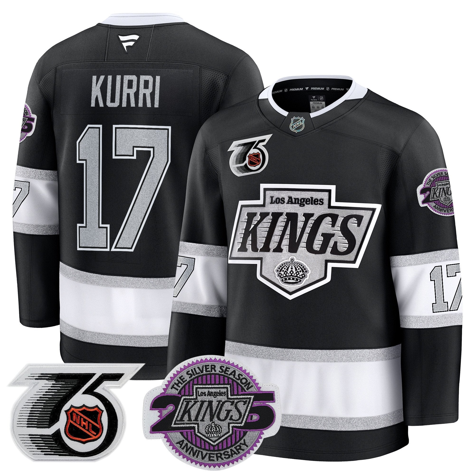 Los Angeles Kings 91-92 75th 25th Anniversary Patch Premium Jersey - All Stitched