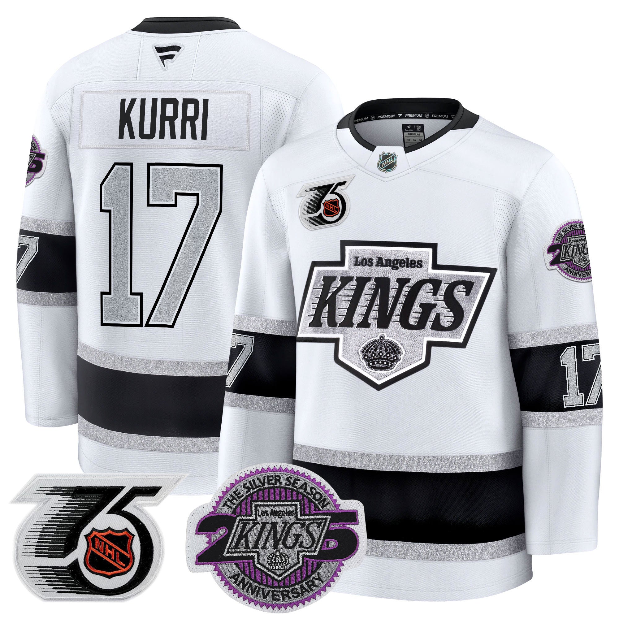 Los Angeles Kings 91-92 75th 25th Anniversary Patch Premium Jersey - All Stitched