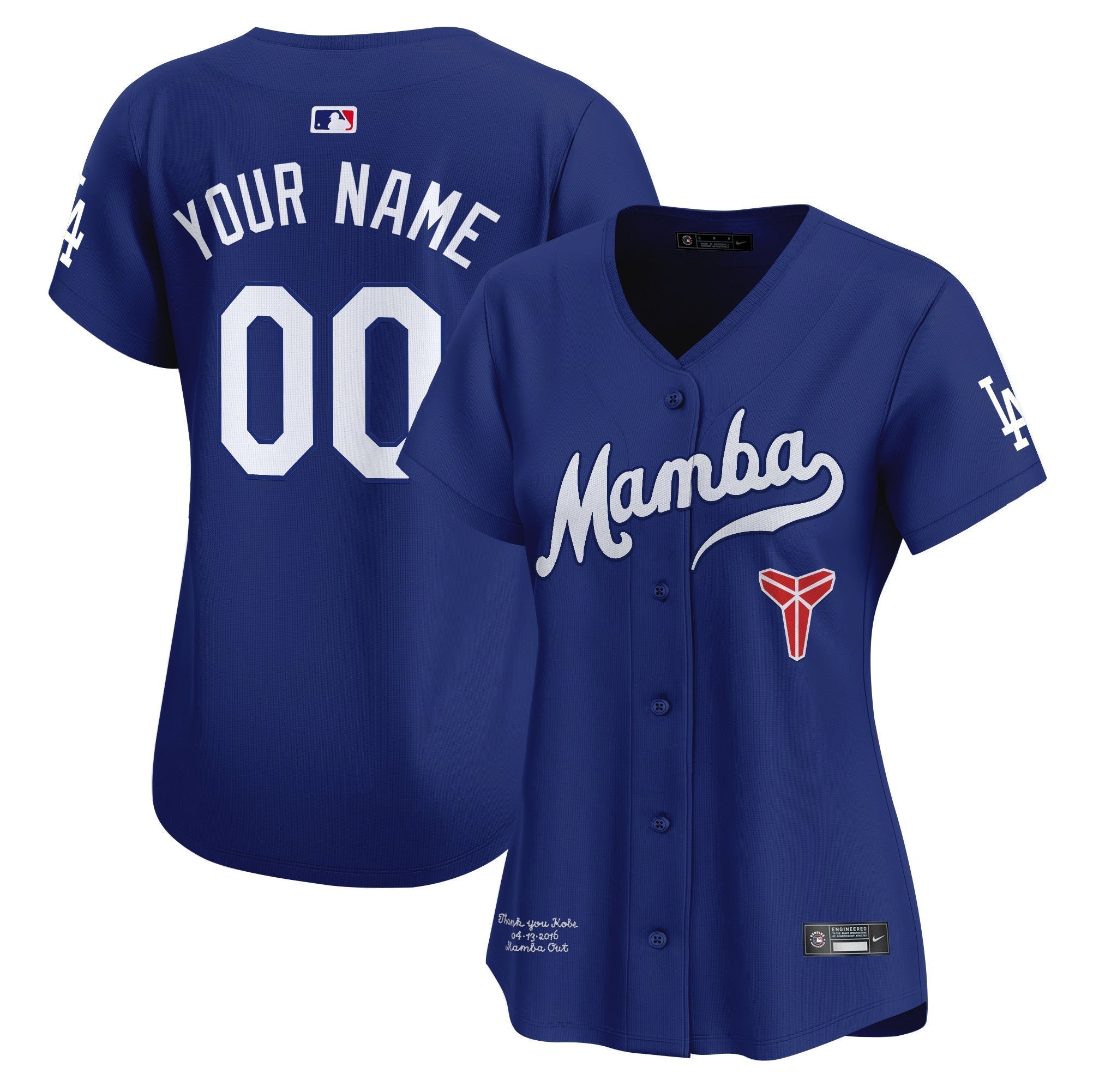 Dodgers Kobe Bryant Mamba Vapor Premier Limited Custom Jersey - All Stitched