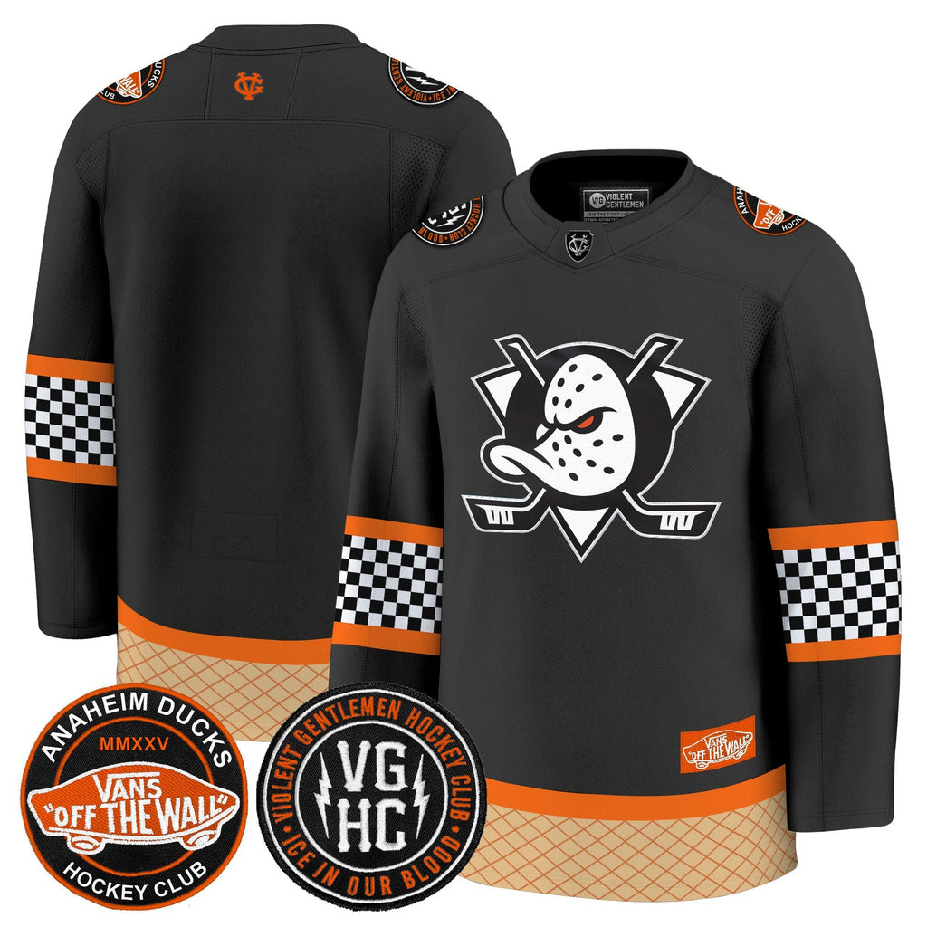 Men Anaheim Ducks Checkerboard 2025 Premium Jersey - All Stitched