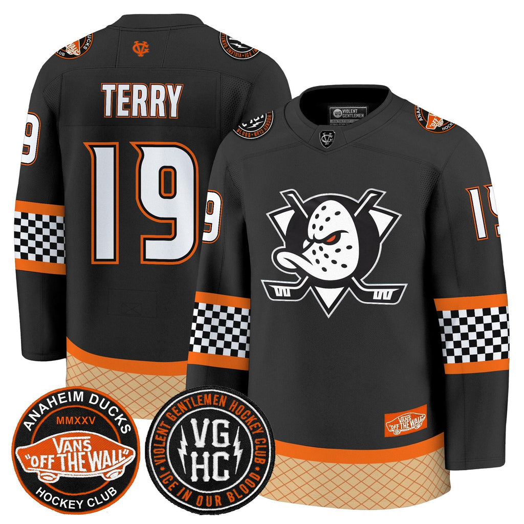 Men Anaheim Ducks Checkerboard 2025 Premium Jersey - All Stitched