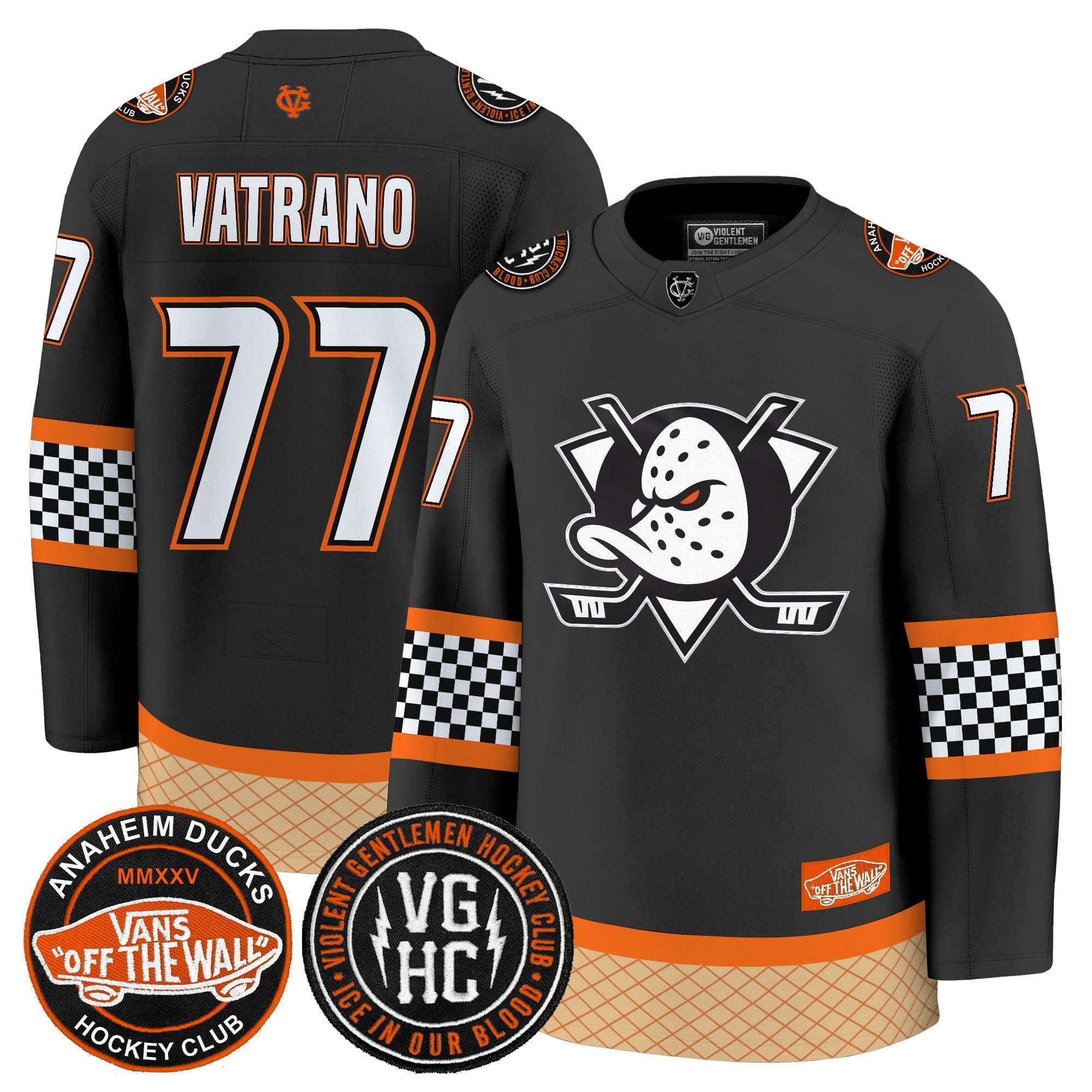 Men Anaheim Ducks Checkerboard 2025 Premium Jersey - All Stitched