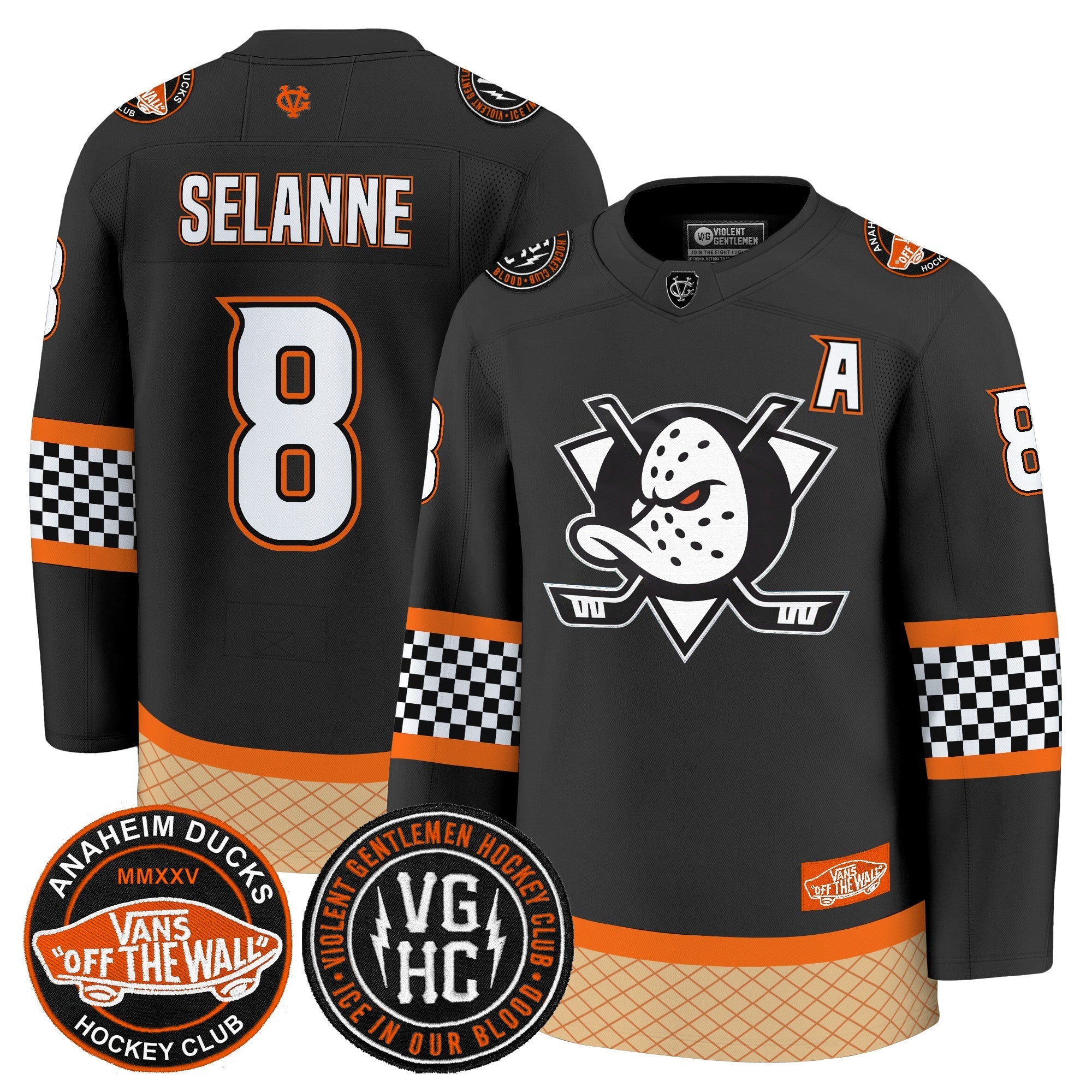 Men Anaheim Ducks Checkerboard 2025 Premium Jersey - All Stitched