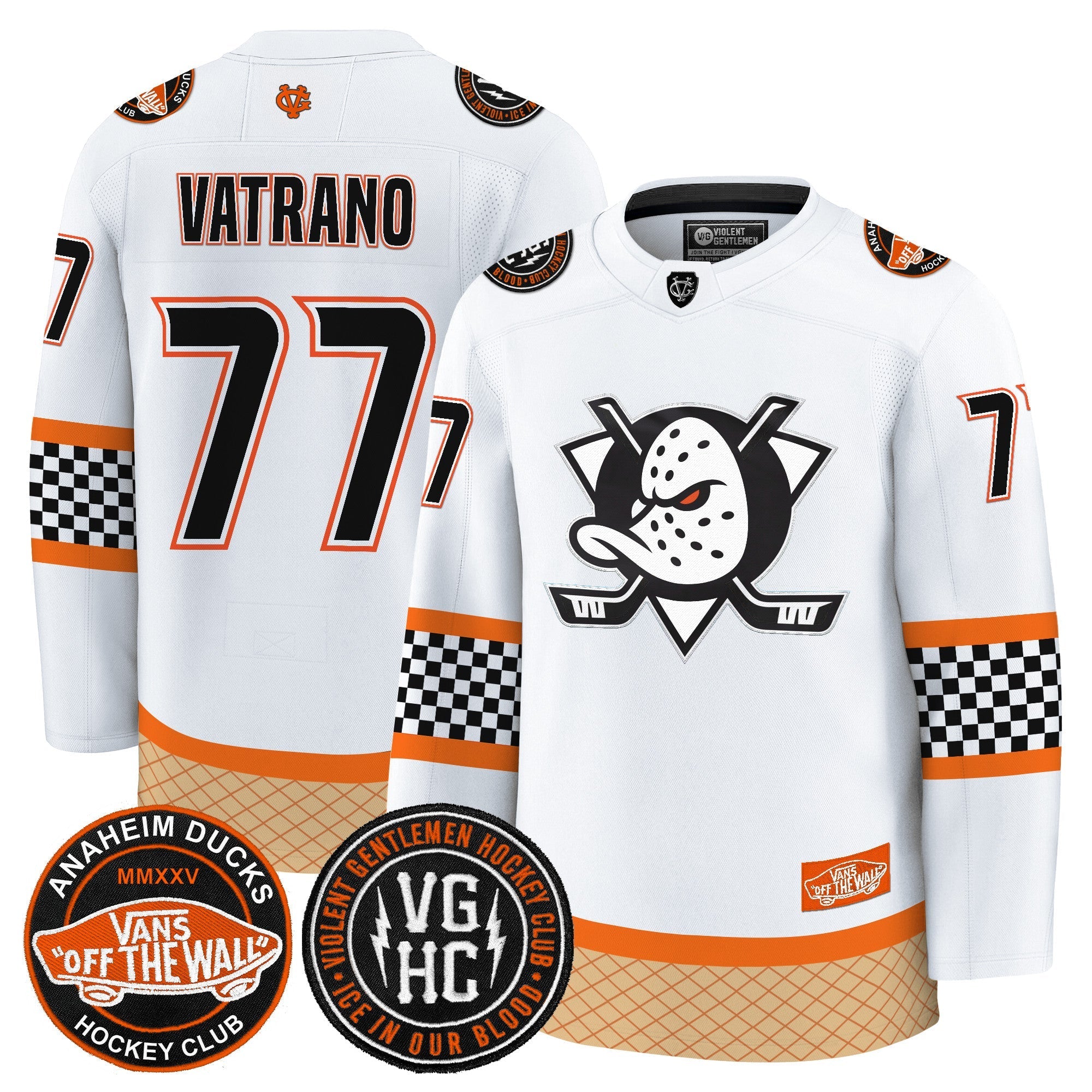 Men Anaheim Ducks Checkerboard 2025 Premium Jersey - All Stitched
