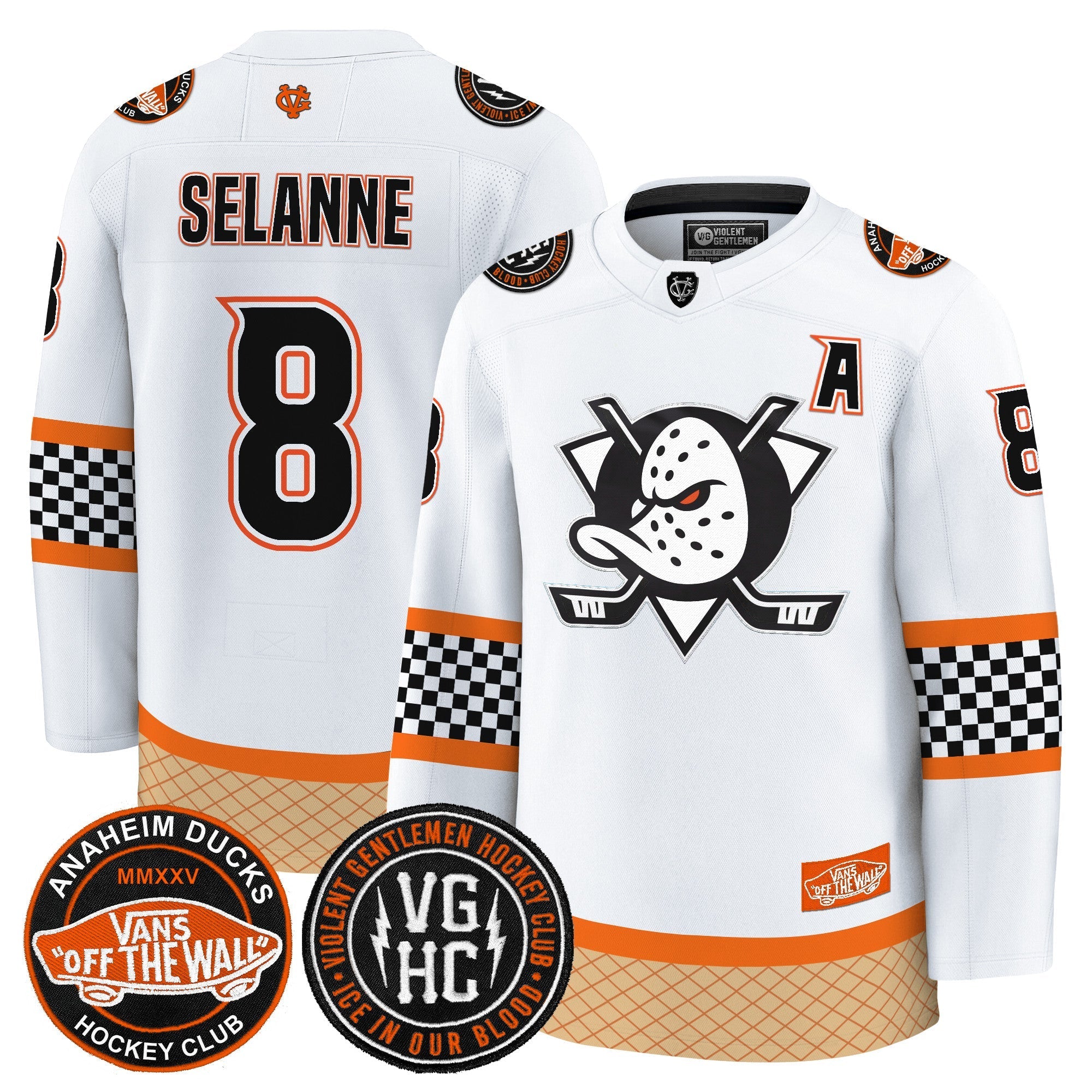 Men Anaheim Ducks Checkerboard 2025 Premium Jersey - All Stitched
