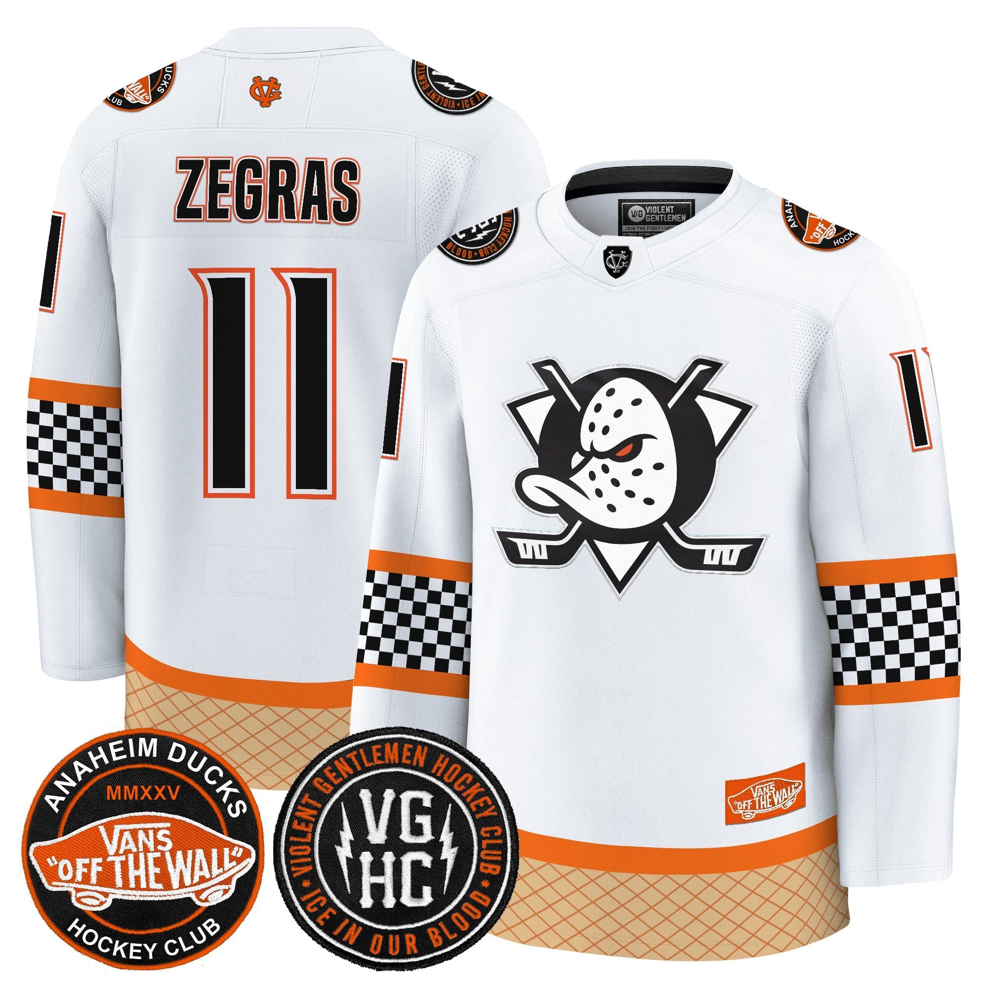 Men Anaheim Ducks Checkerboard 2025 Premium Jersey - All Stitched
