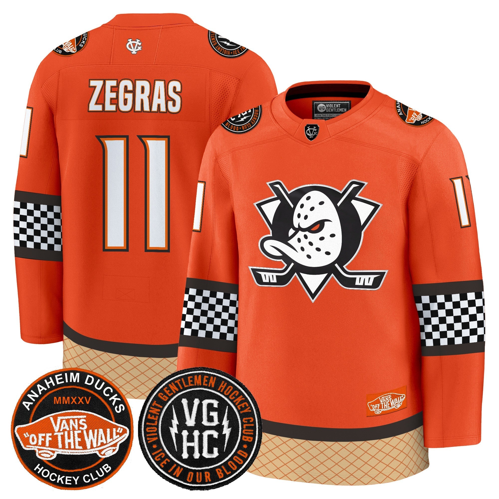 Men Anaheim Ducks Checkerboard 2025 Premium Jersey - All Stitched