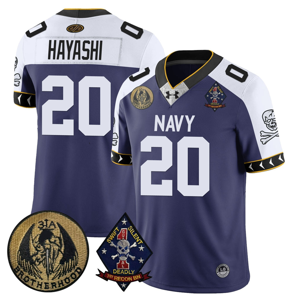 Men Navy Midshipmen Lacrosse Jolly Rogers Vapor Limited Jersey - All Stitched