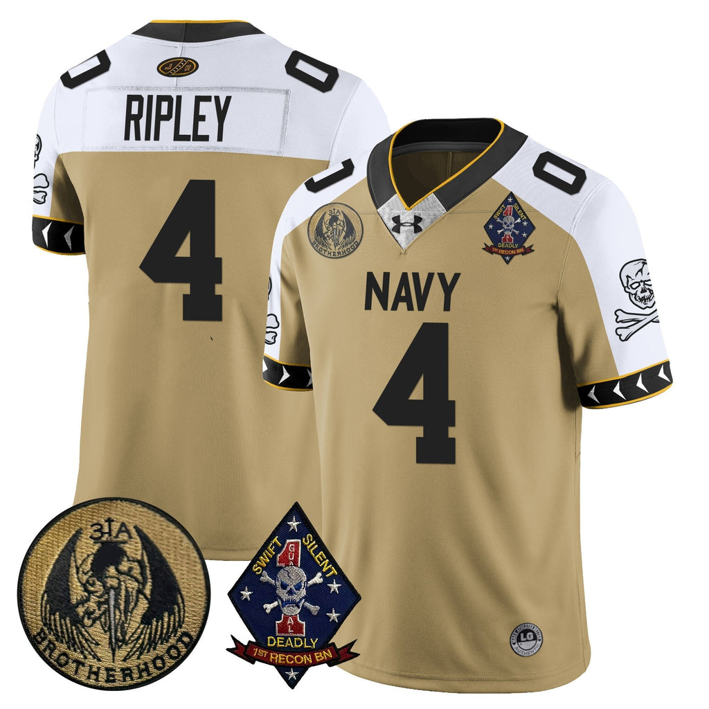 Men Navy Midshipmen Lacrosse Jolly Rogers Vapor Limited Jersey - All Stitched