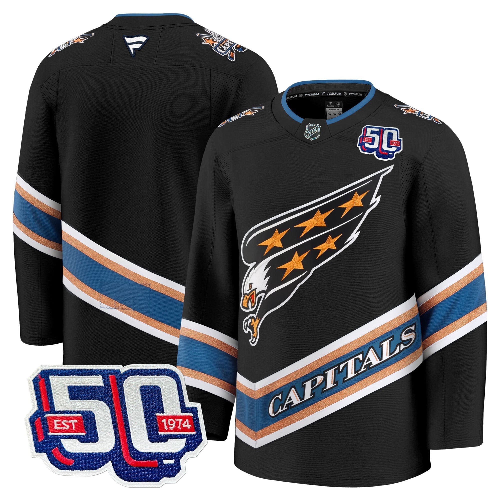 Men Washington Capitals Screaming Eagle Jersey Collection (1995-2024) - All Stitched