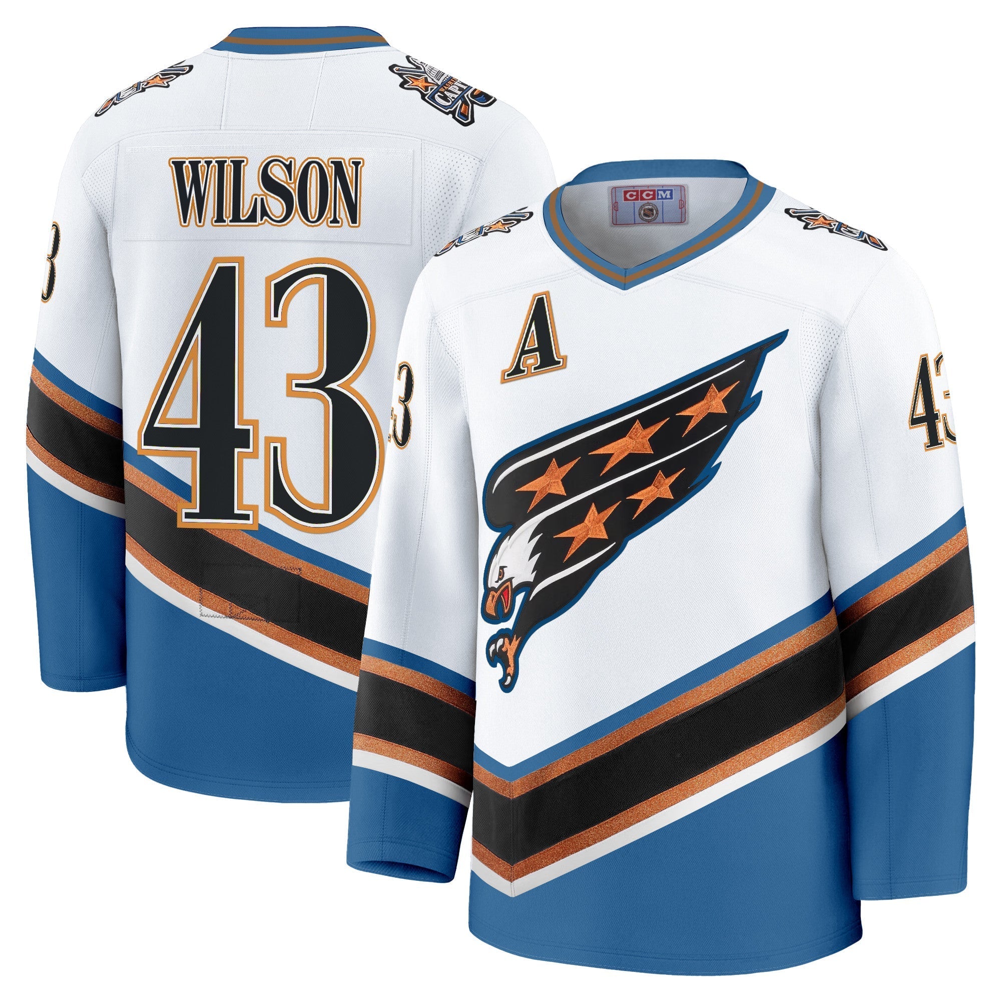 Men Washington Capitals Screaming Eagle Jersey Collection (1995-2024) - All Stitched