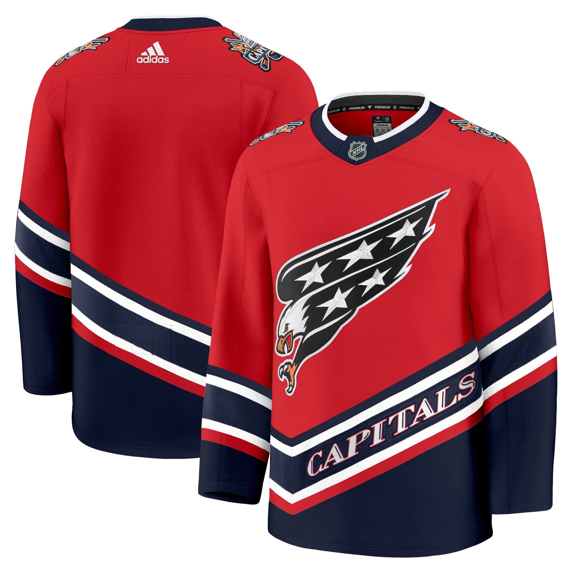 Men Washington Capitals Screaming Eagle Jersey Collection (1995-2024) - All Stitched
