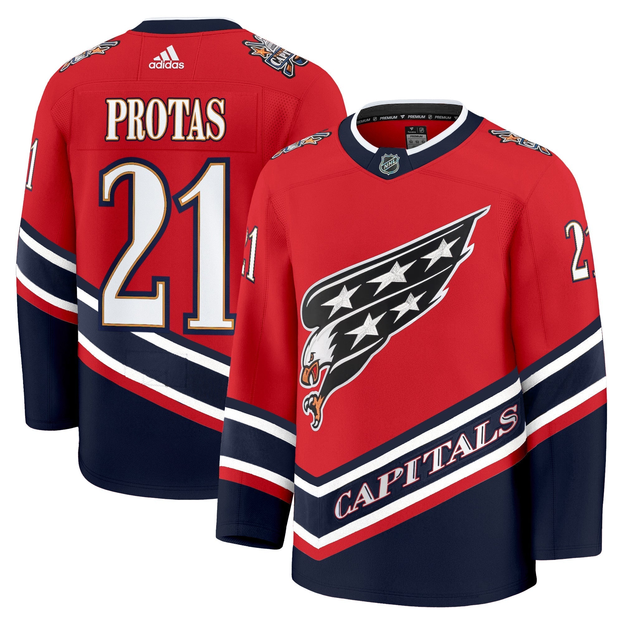 Men Washington Capitals Screaming Eagle Jersey Collection (1995-2024) - All Stitched