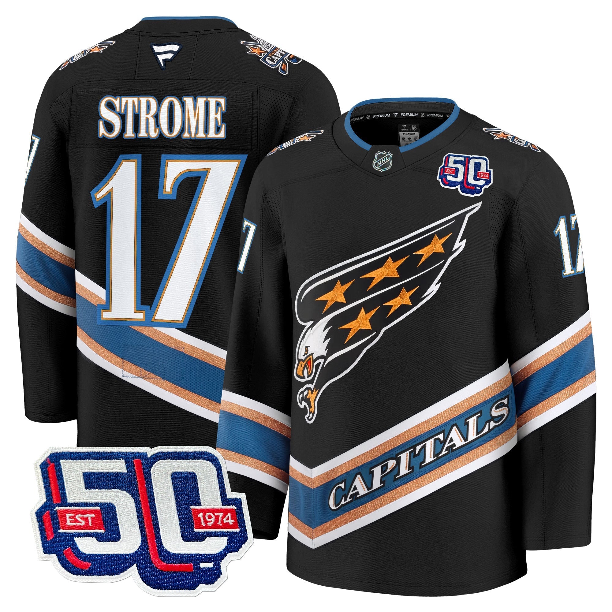 Men Washington Capitals Screaming Eagle Jersey Collection (1995-2024) - All Stitched