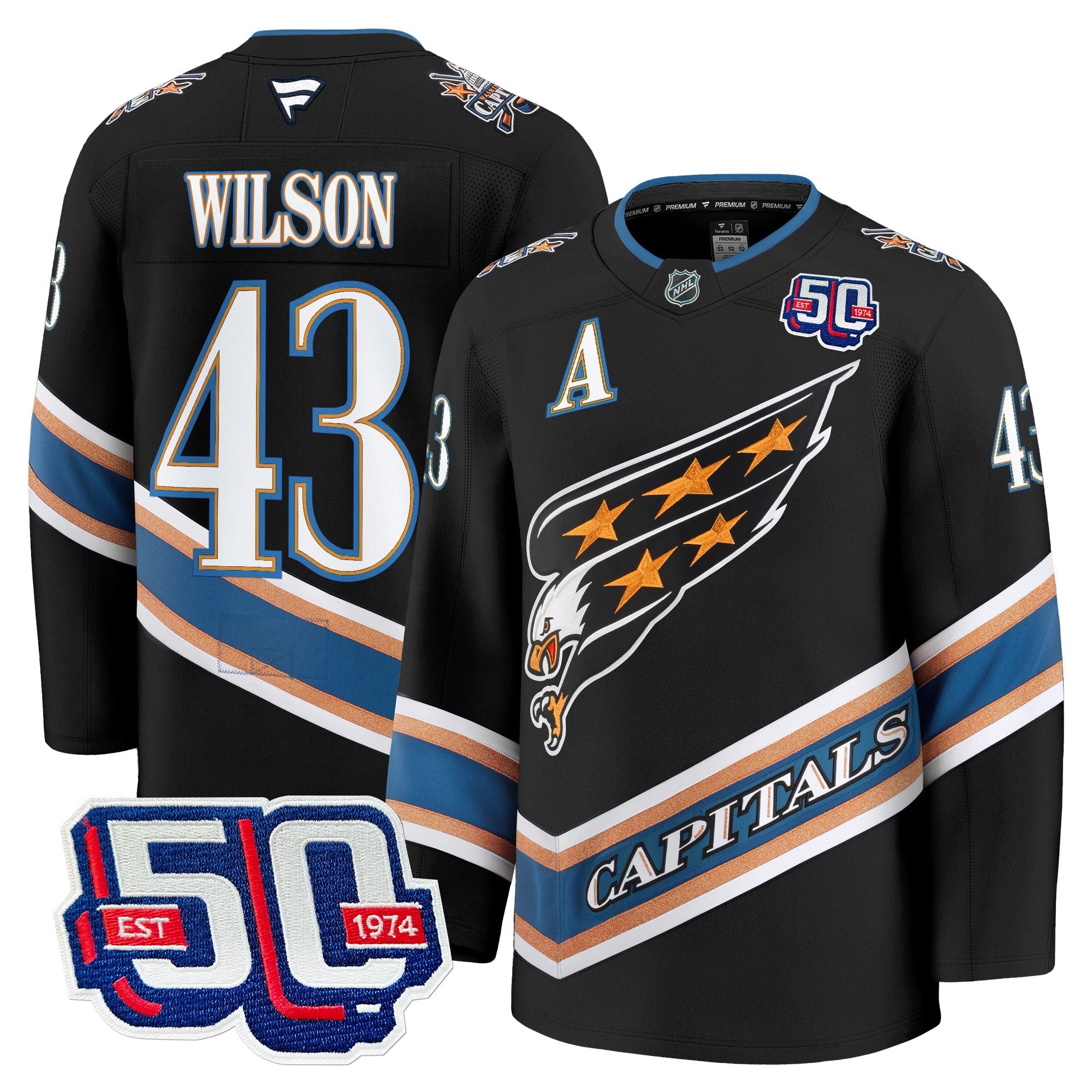 Men Washington Capitals Screaming Eagle Jersey Collection (1995-2024) - All Stitched