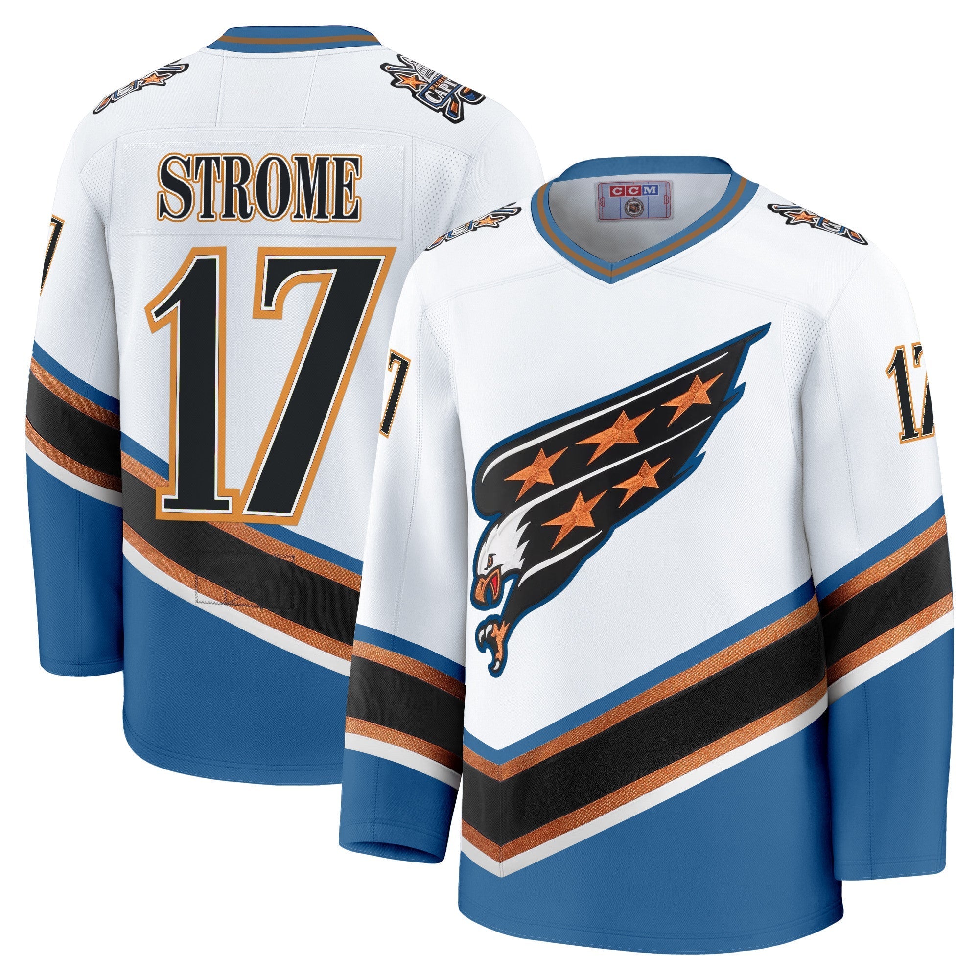 Men Washington Capitals Screaming Eagle Jersey Collection (1995-2024) - All Stitched