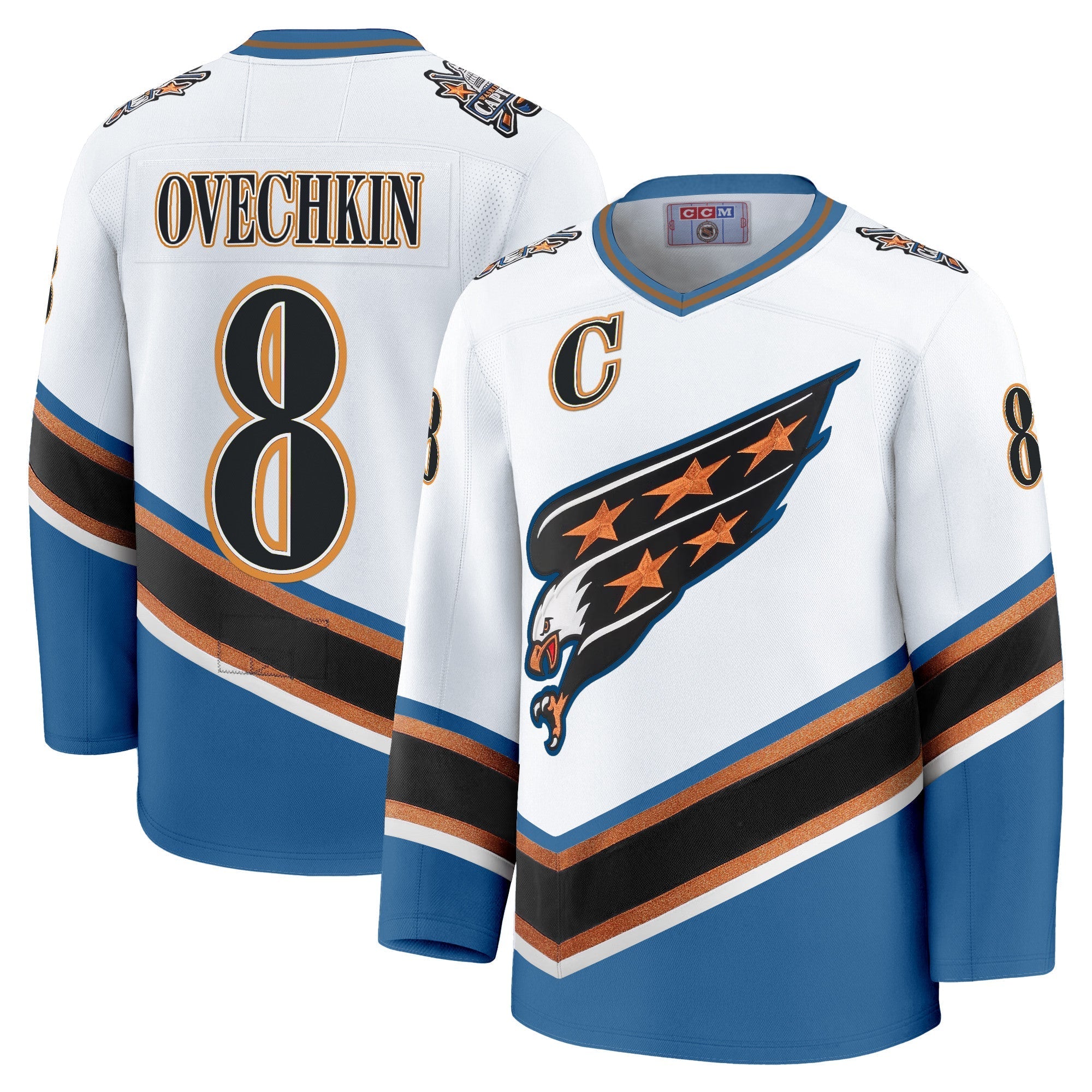 Men Washington Capitals Screaming Eagle Jersey Collection (1995-2024) - All Stitched