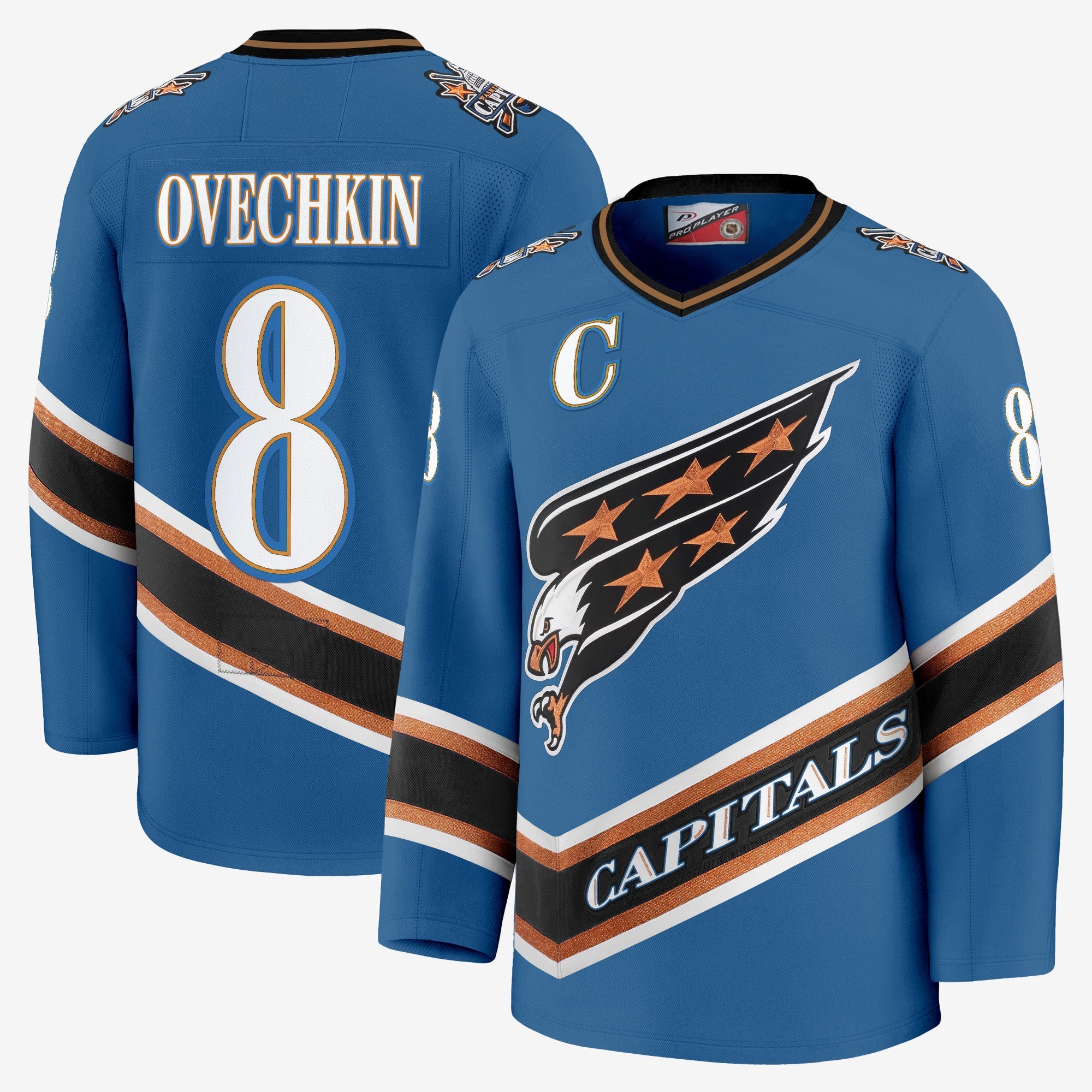 Men Washington Capitals Screaming Eagle Jersey Collection (1995-2024) - All Stitched