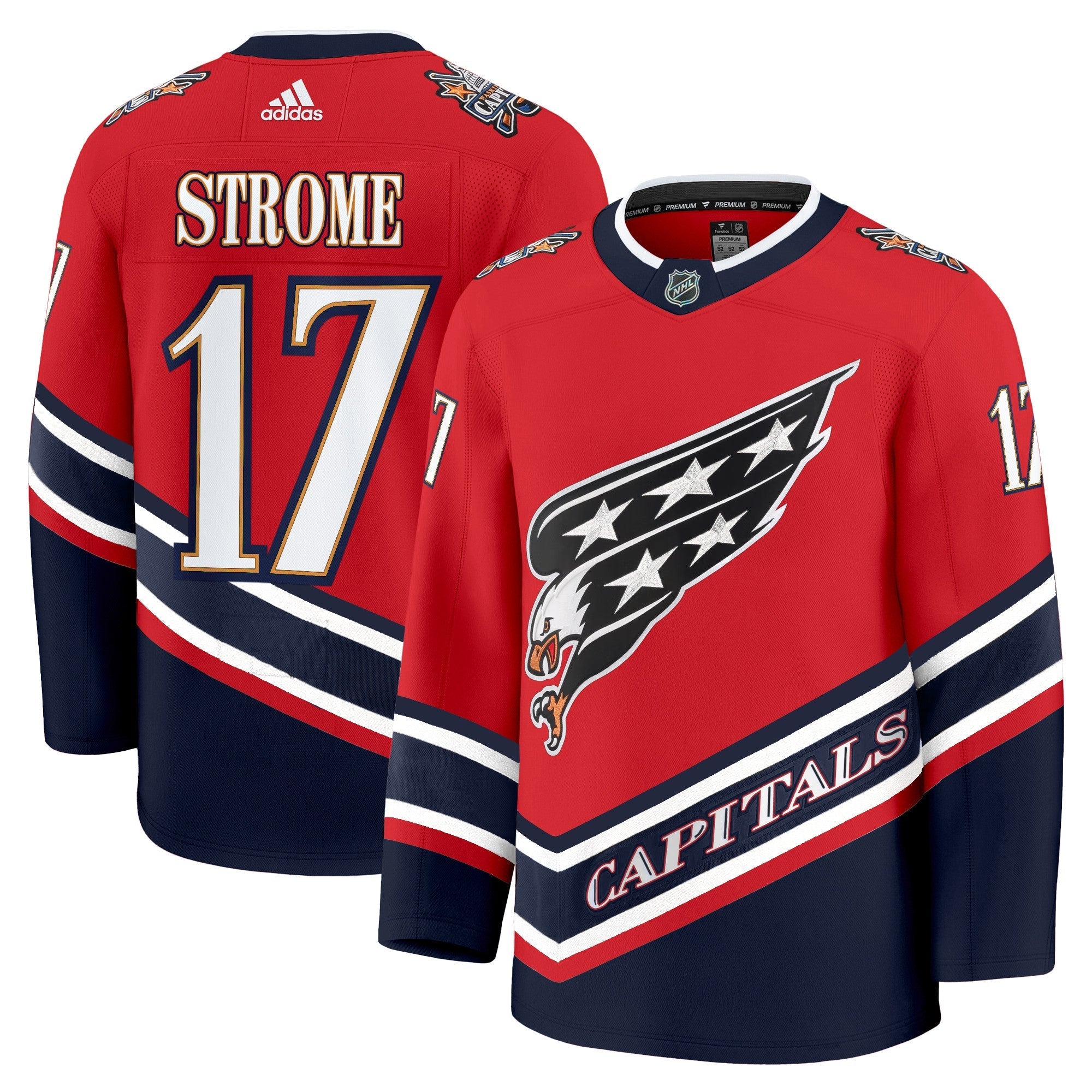 Men Washington Capitals Screaming Eagle Jersey Collection (1995-2024) - All Stitched