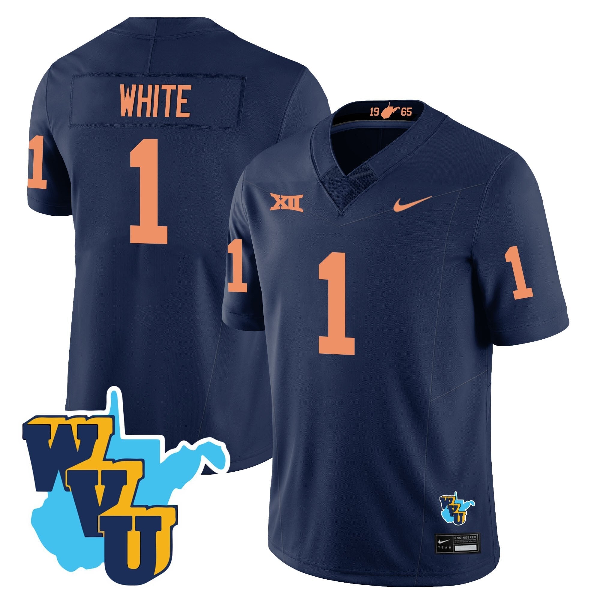 Men West Virginia Mountaineers 1965-2025 Throwback Jersey - All Stitched