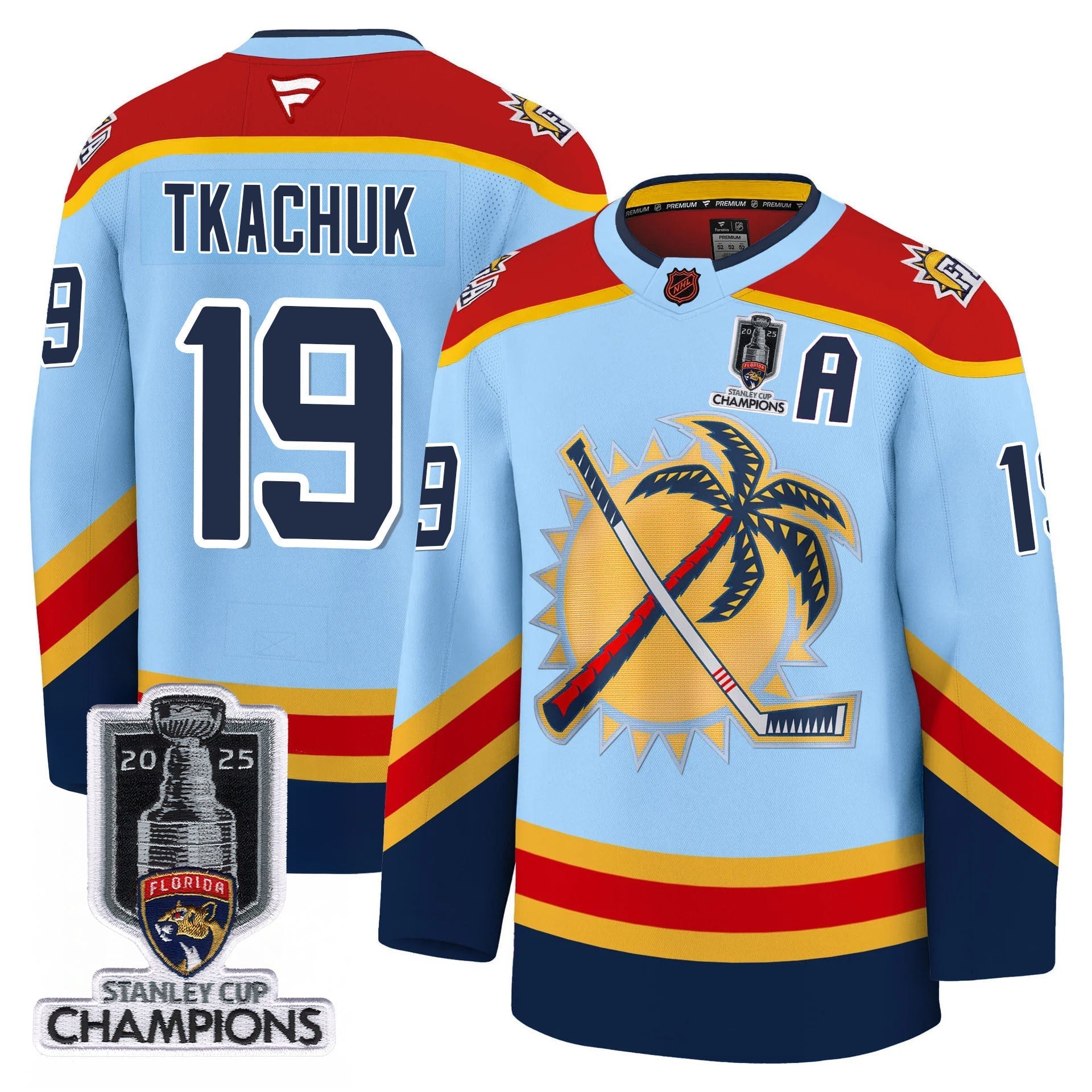 Florida Panthers 2025 Stanley Cup Champions Jersey - All Stitched