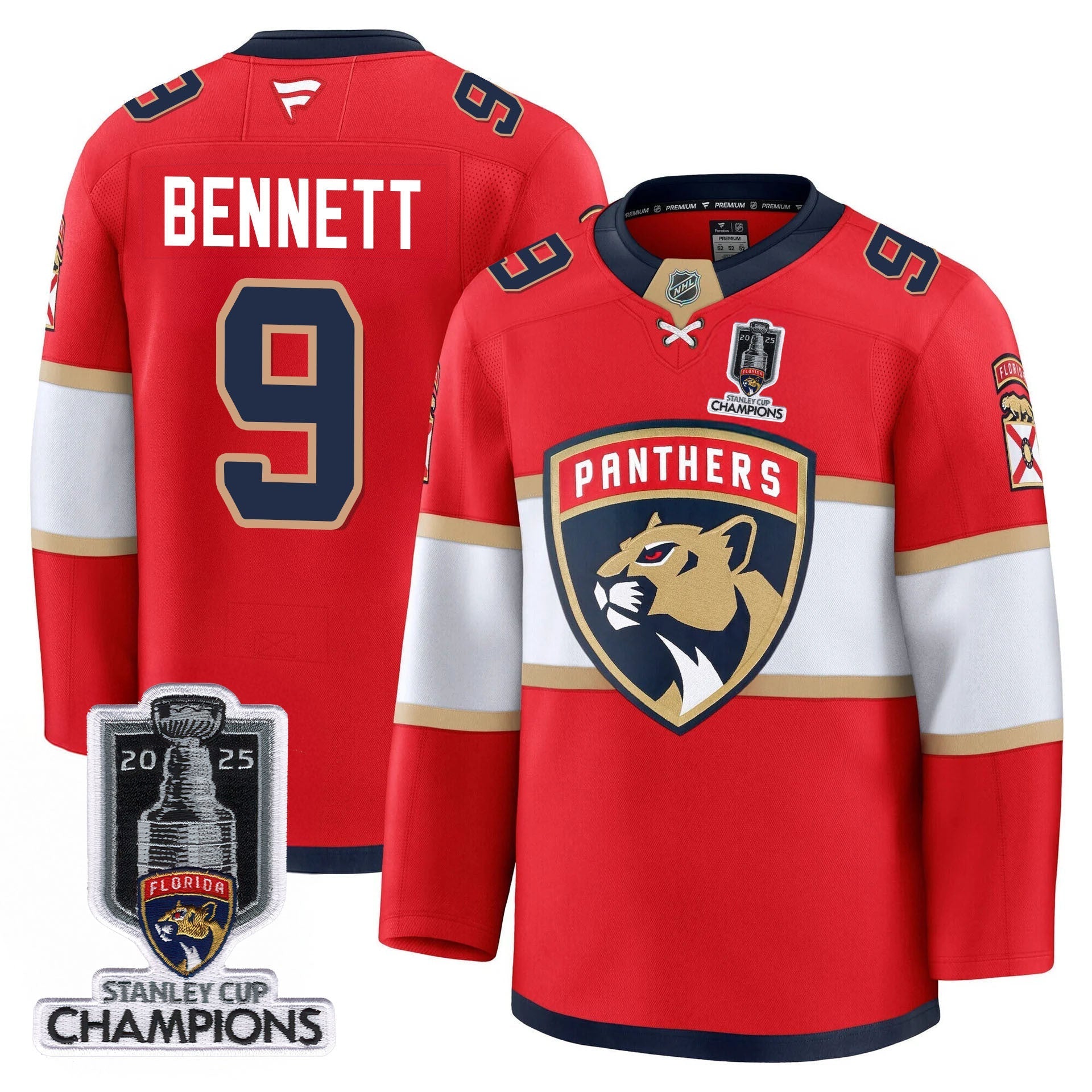 Florida Panthers 2025 Stanley Cup Champions Jersey - All Stitched