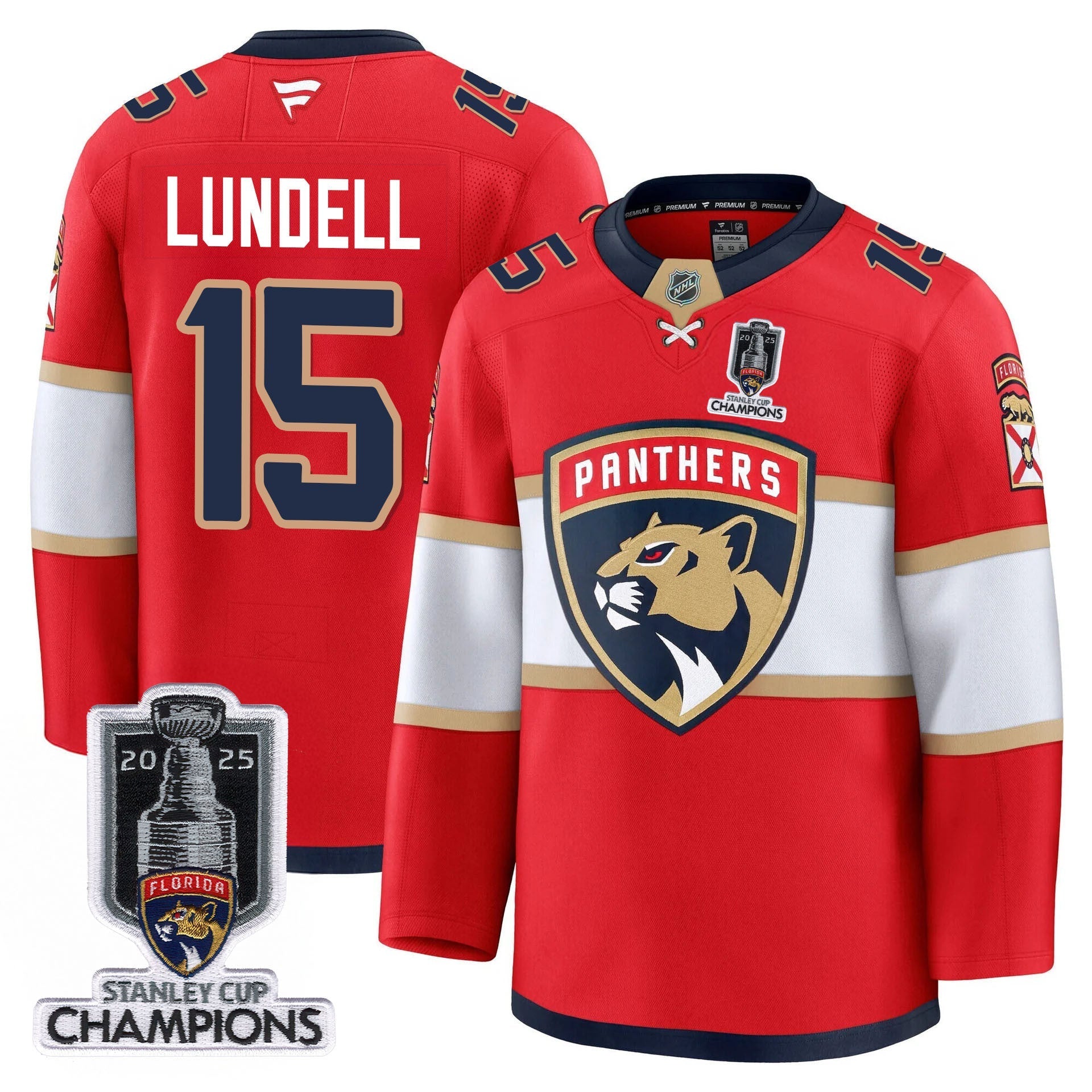 Florida Panthers 2025 Stanley Cup Champions Jersey - All Stitched