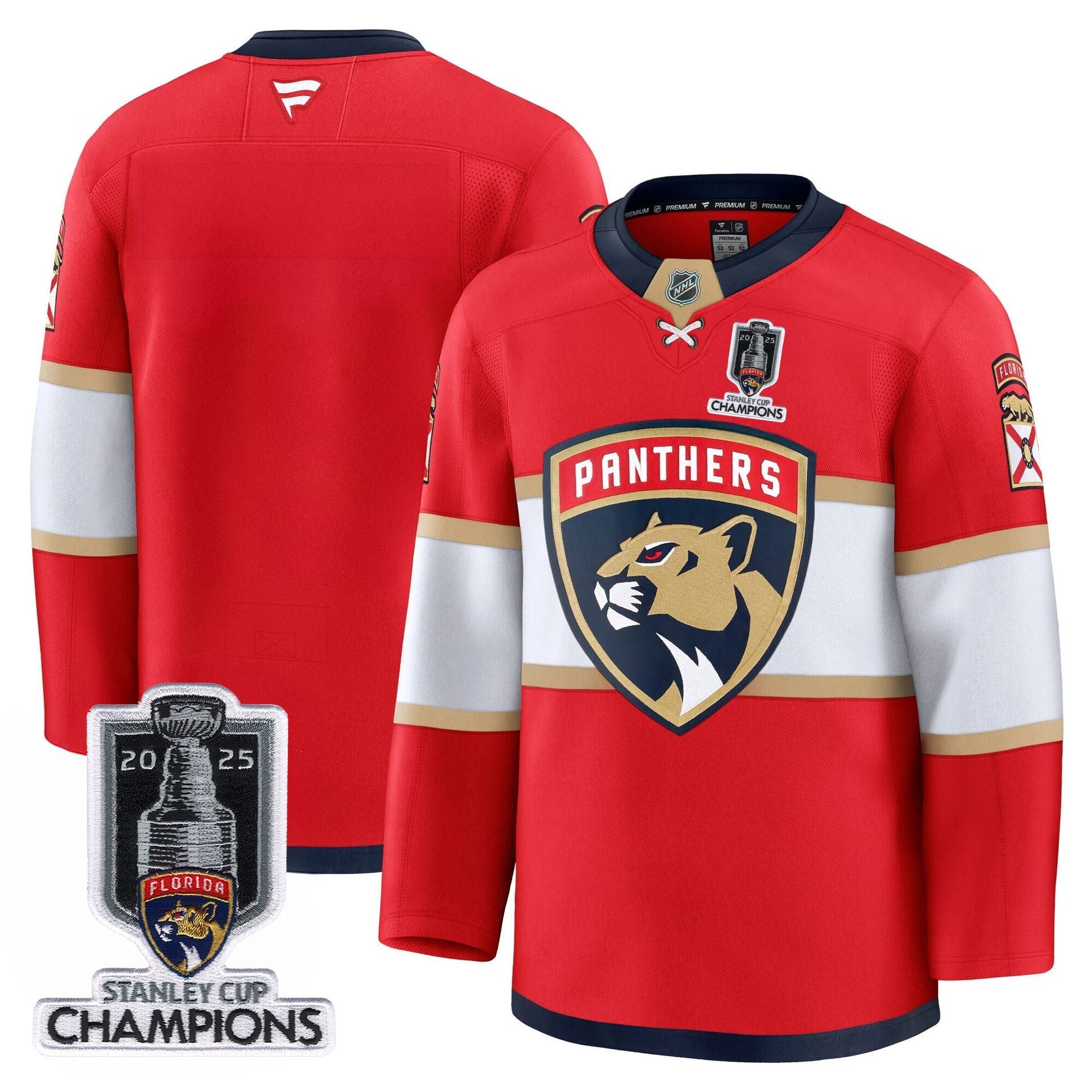 Florida Panthers 2025 Stanley Cup Champions Jersey - All Stitched