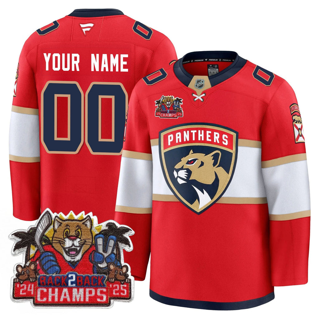 Florida Panthers 2025 Stanley Cup B2B Champions Jersey - All Stitched