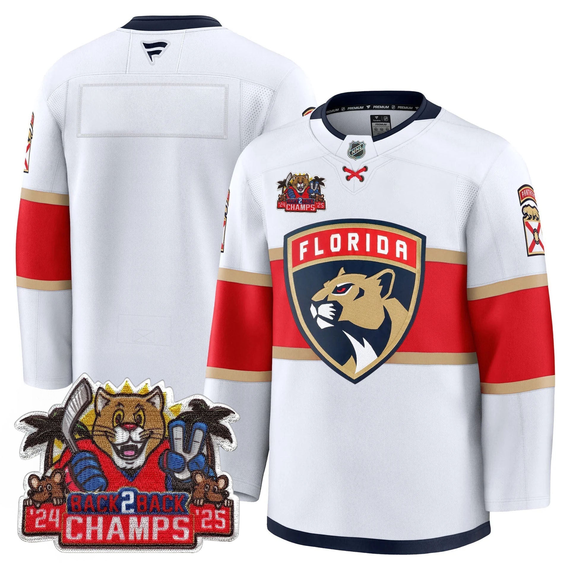Florida Panthers 2025 Stanley Cup B2B Champions Jersey - All Stitched
