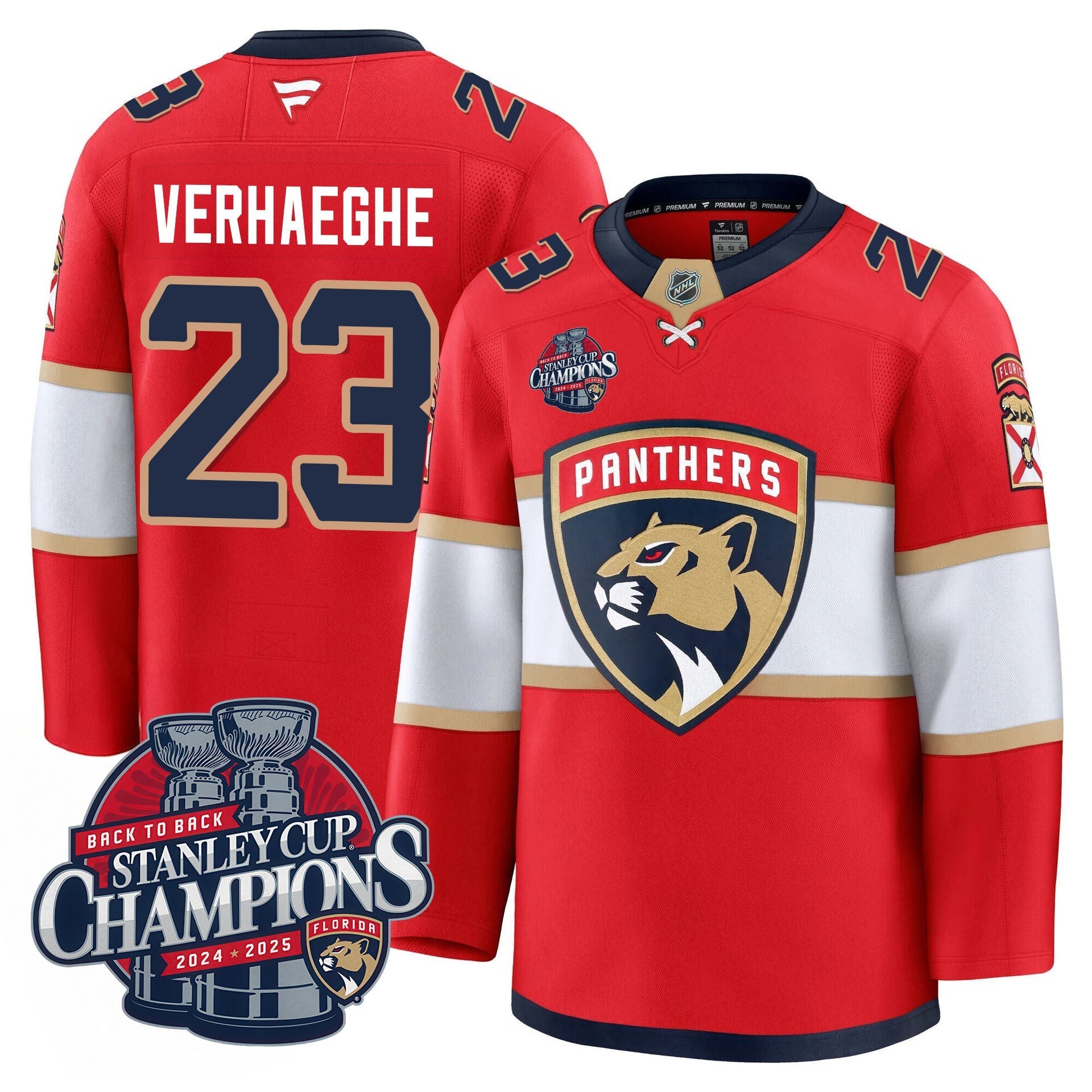 Florida Panthers 2025 Stanley Cup B2B Champions Jersey N1 - All Stitched