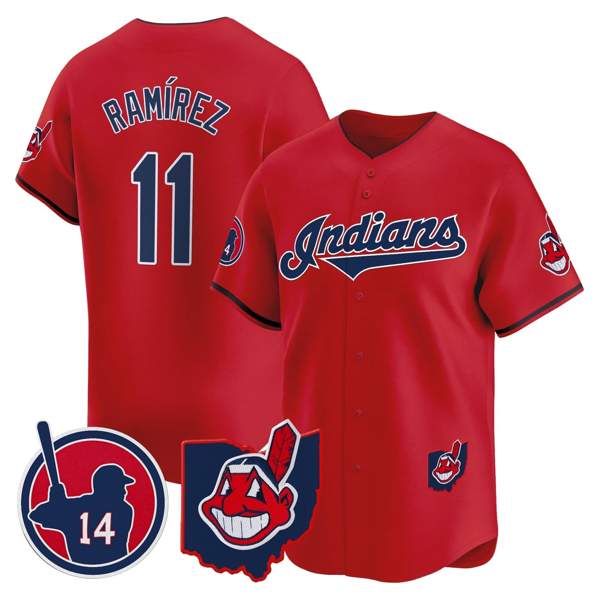 Men Cleveland Indians Larry Doby Patch Vapor Premier Limited Jersey - All Stitched