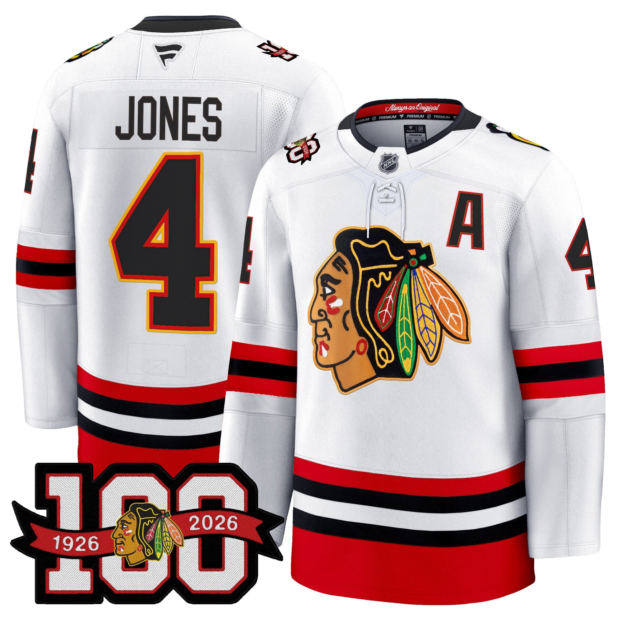 Chicago Blackhawks 100th Anniversary Premium Jersey - All Stitched