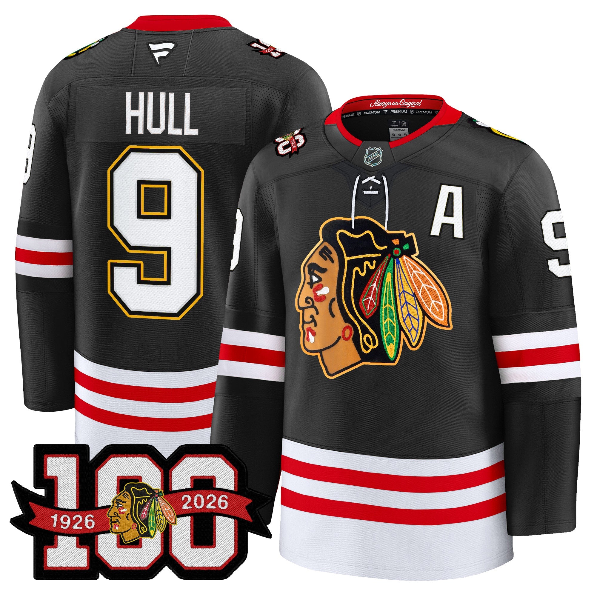Chicago Blackhawks 100th Anniversary Premium Jersey - All Stitched