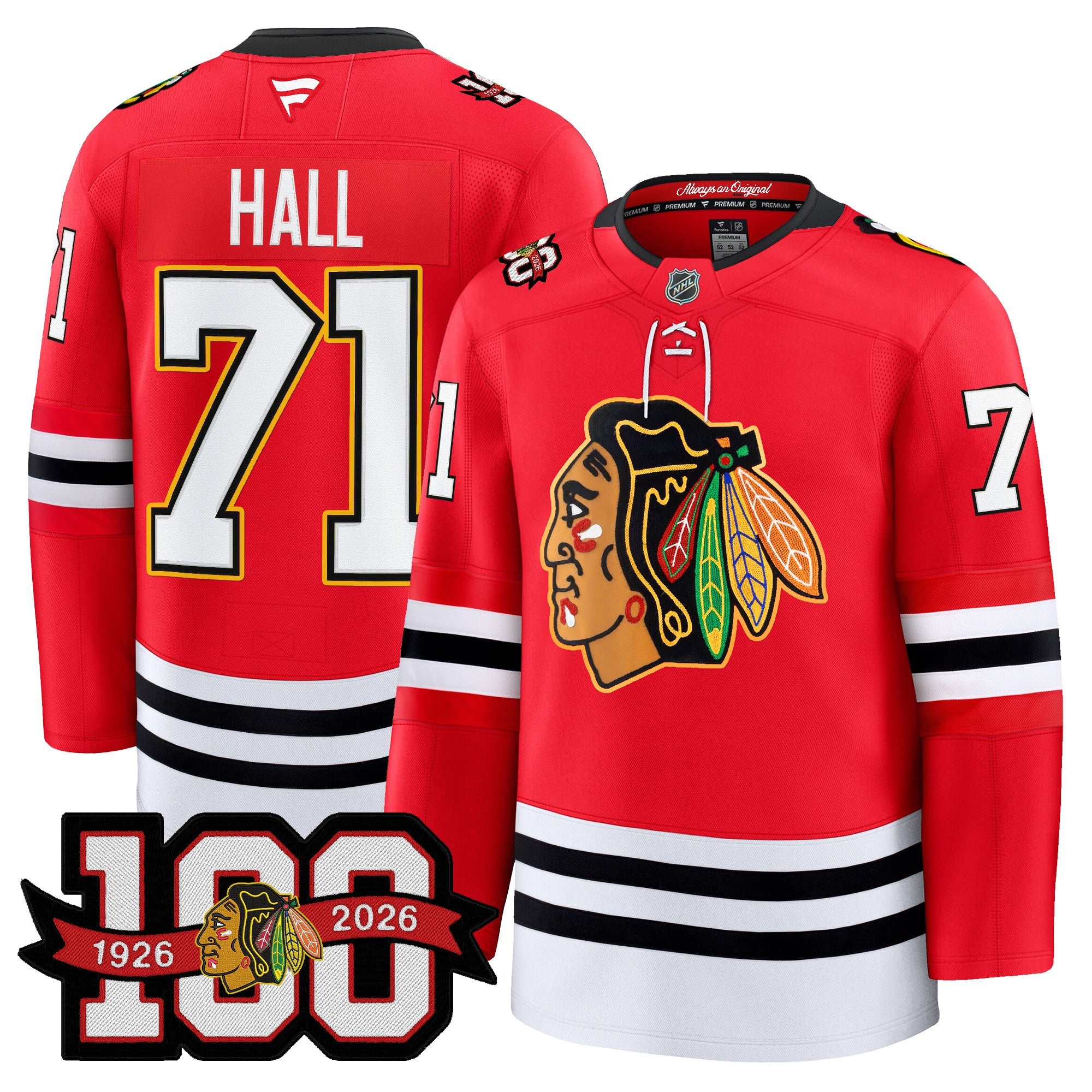 Chicago Blackhawks 100th Anniversary Premium Jersey - All Stitched