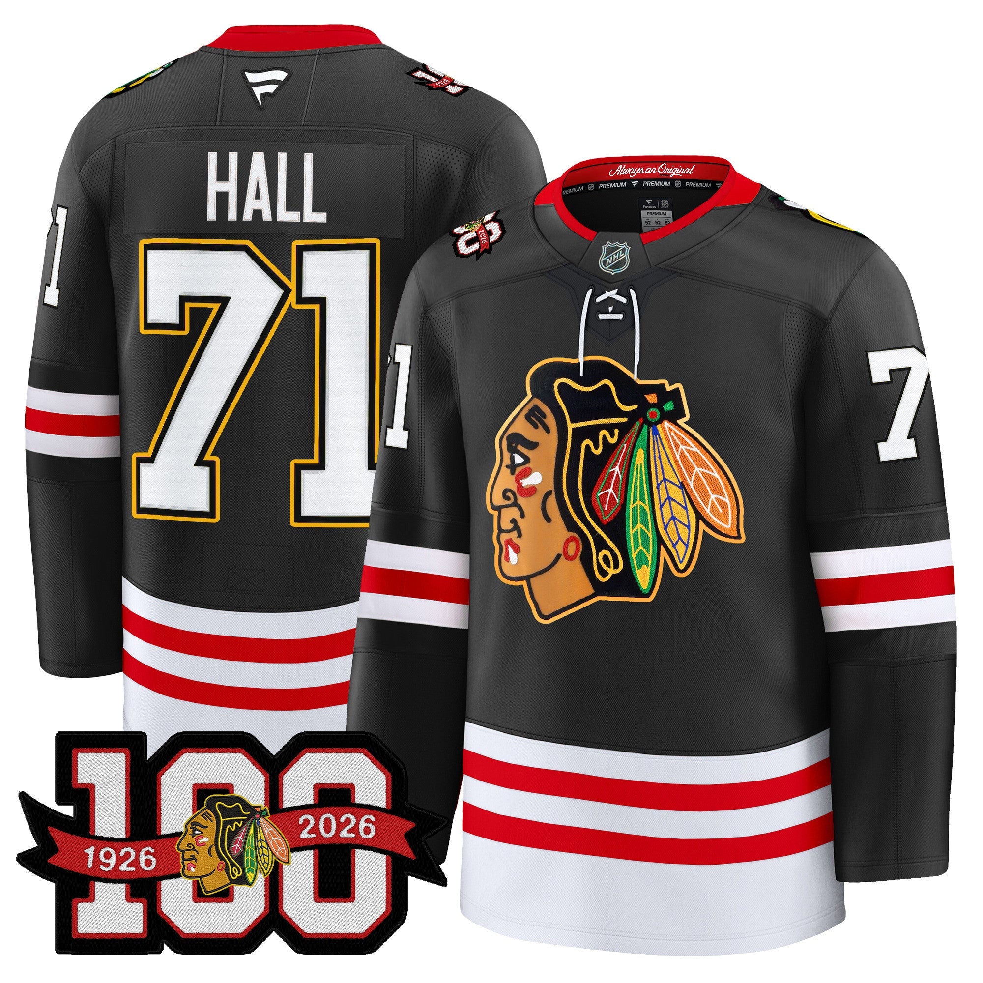 Chicago Blackhawks 100th Anniversary Premium Jersey - All Stitched