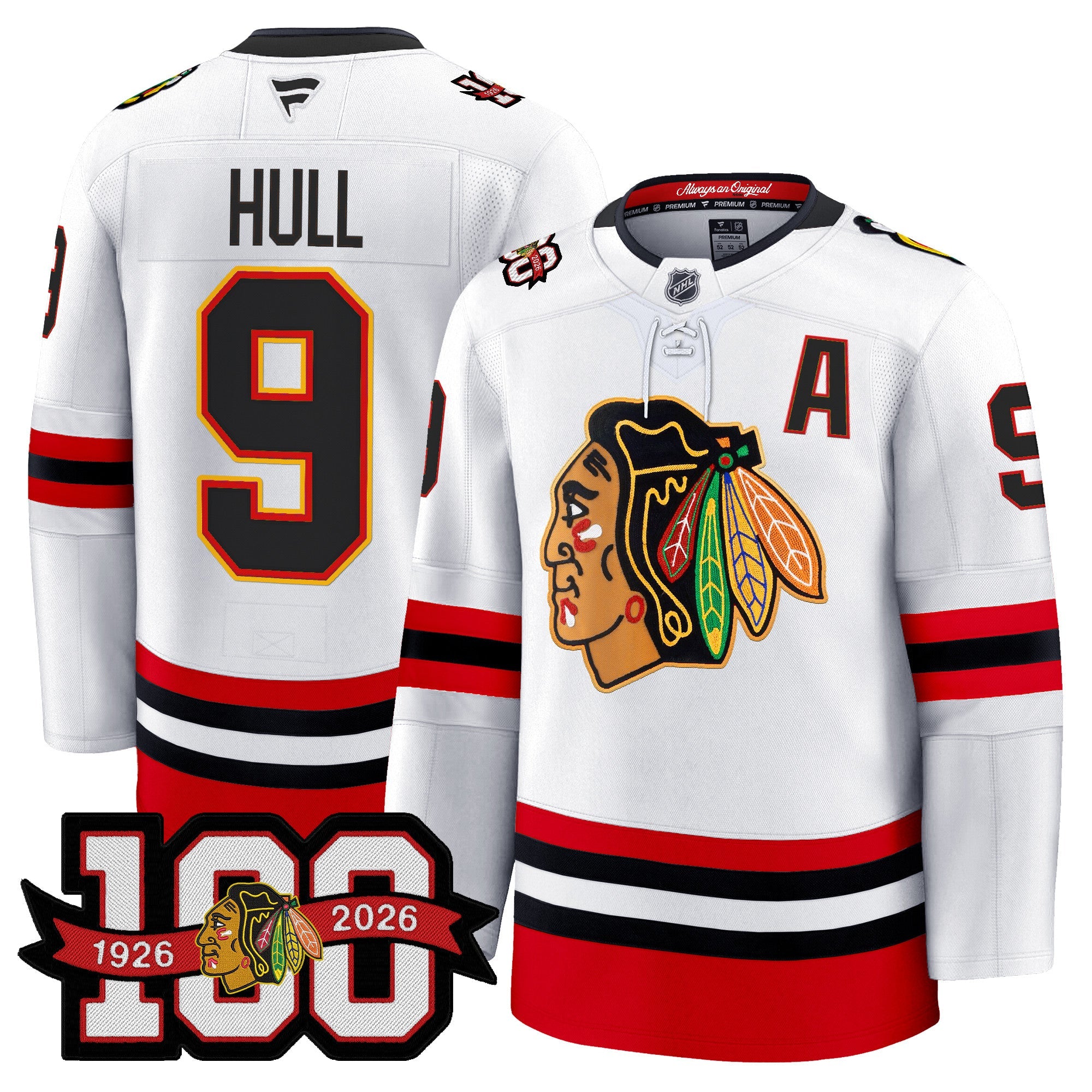 Chicago Blackhawks 100th Anniversary Premium Jersey - All Stitched
