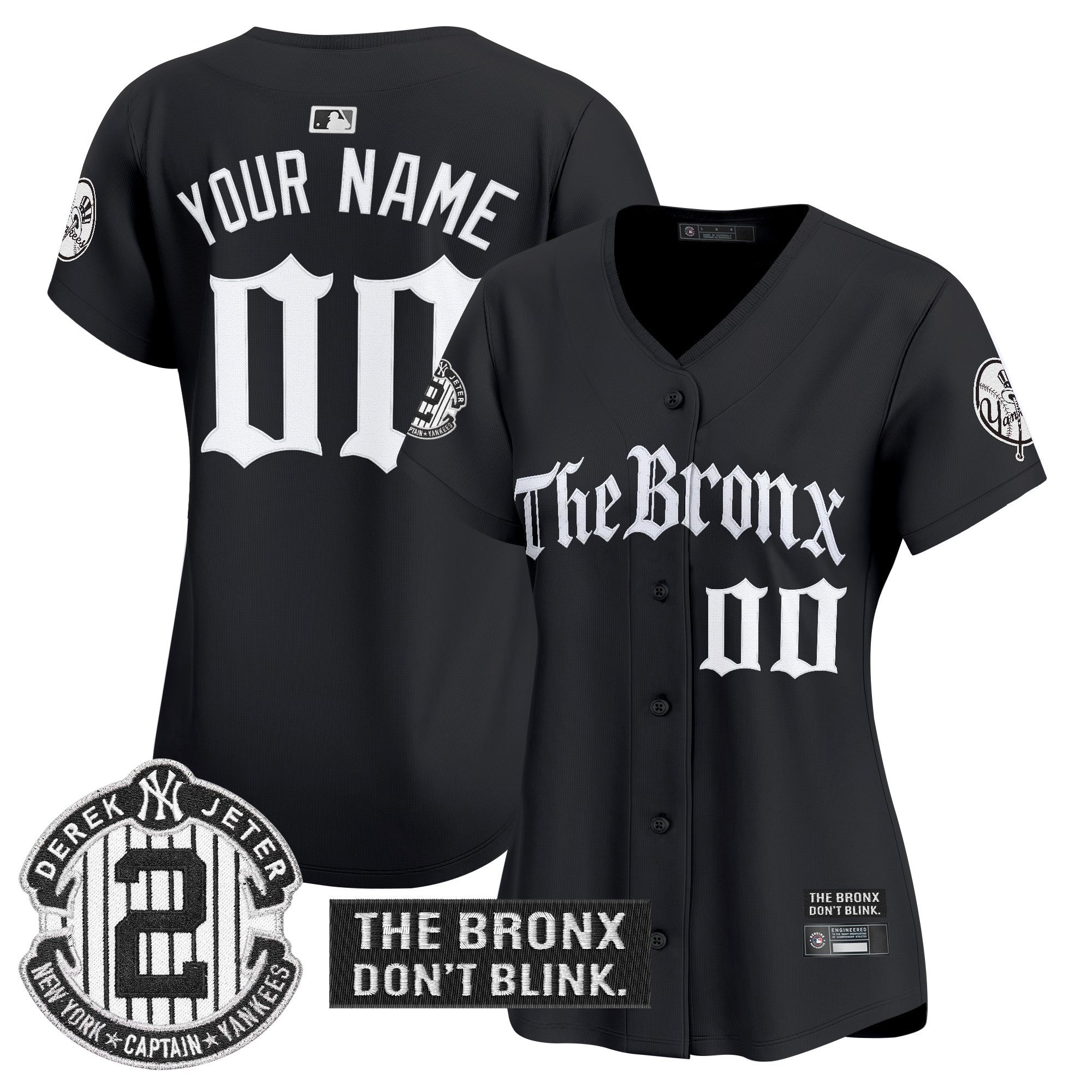 Yankees 'The Bronx - Gothic Ink Drop Edition' Vapor Premier Limited Custom Jersey - All Stitched