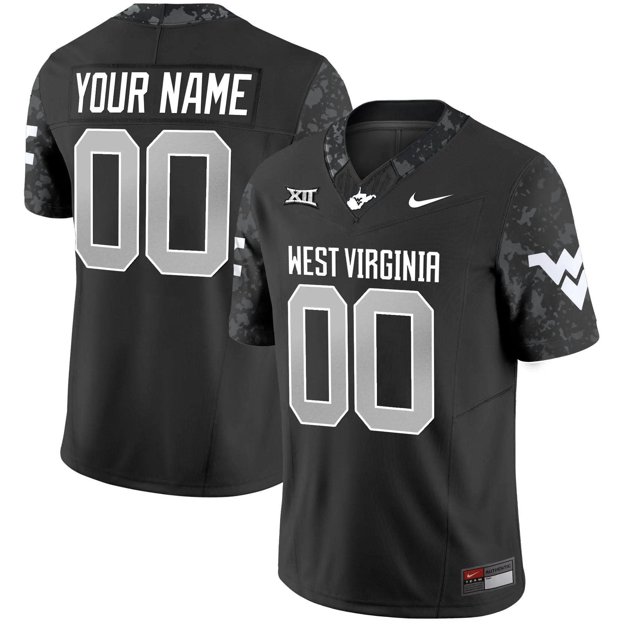 West Virginia Mountaineers Football 2025 Coal Rush Vapor Limited Custom Jersey