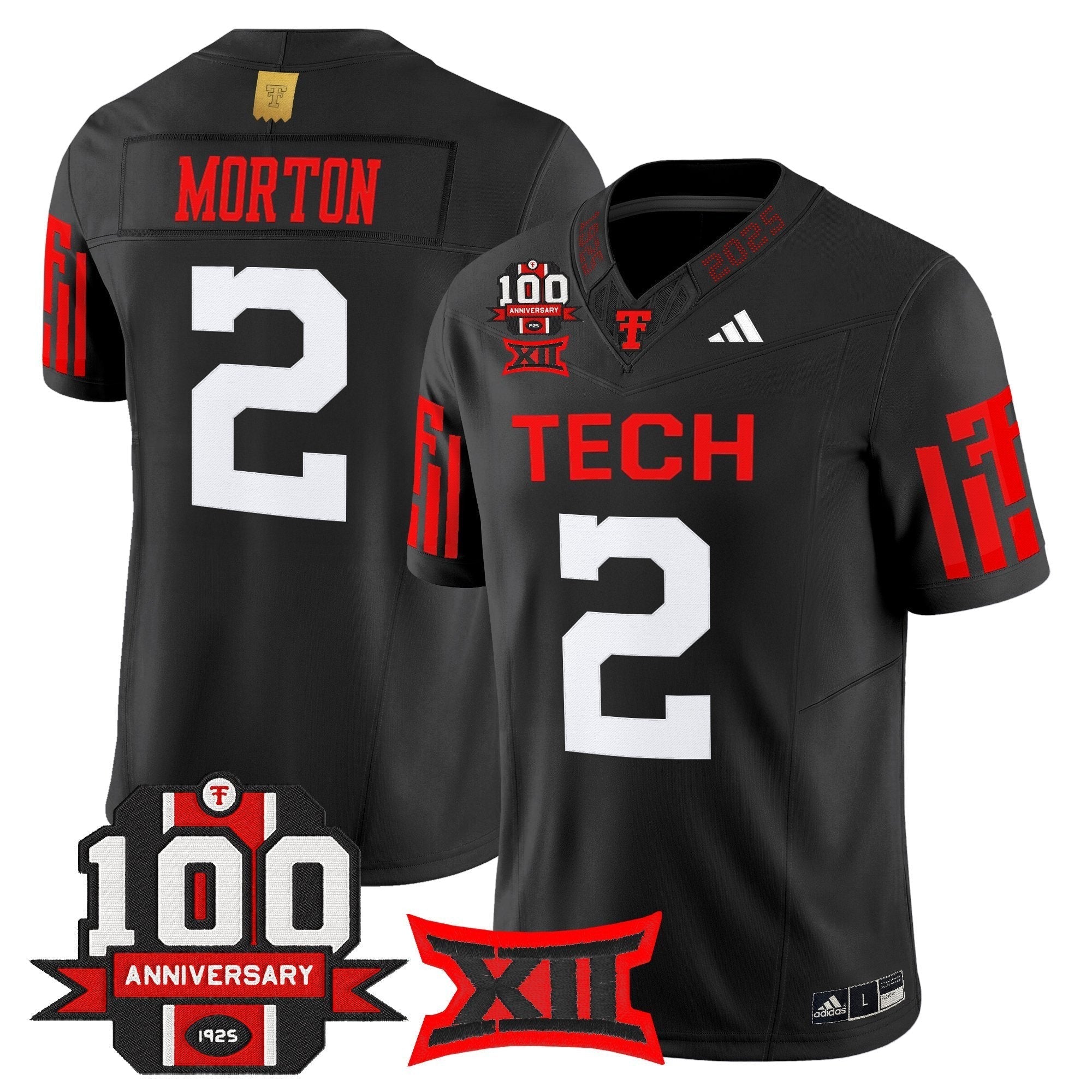 Texas Tech Red Raiders 2025 Vapor Limited Jersey - 100th Anniversary Patch - All Stitched