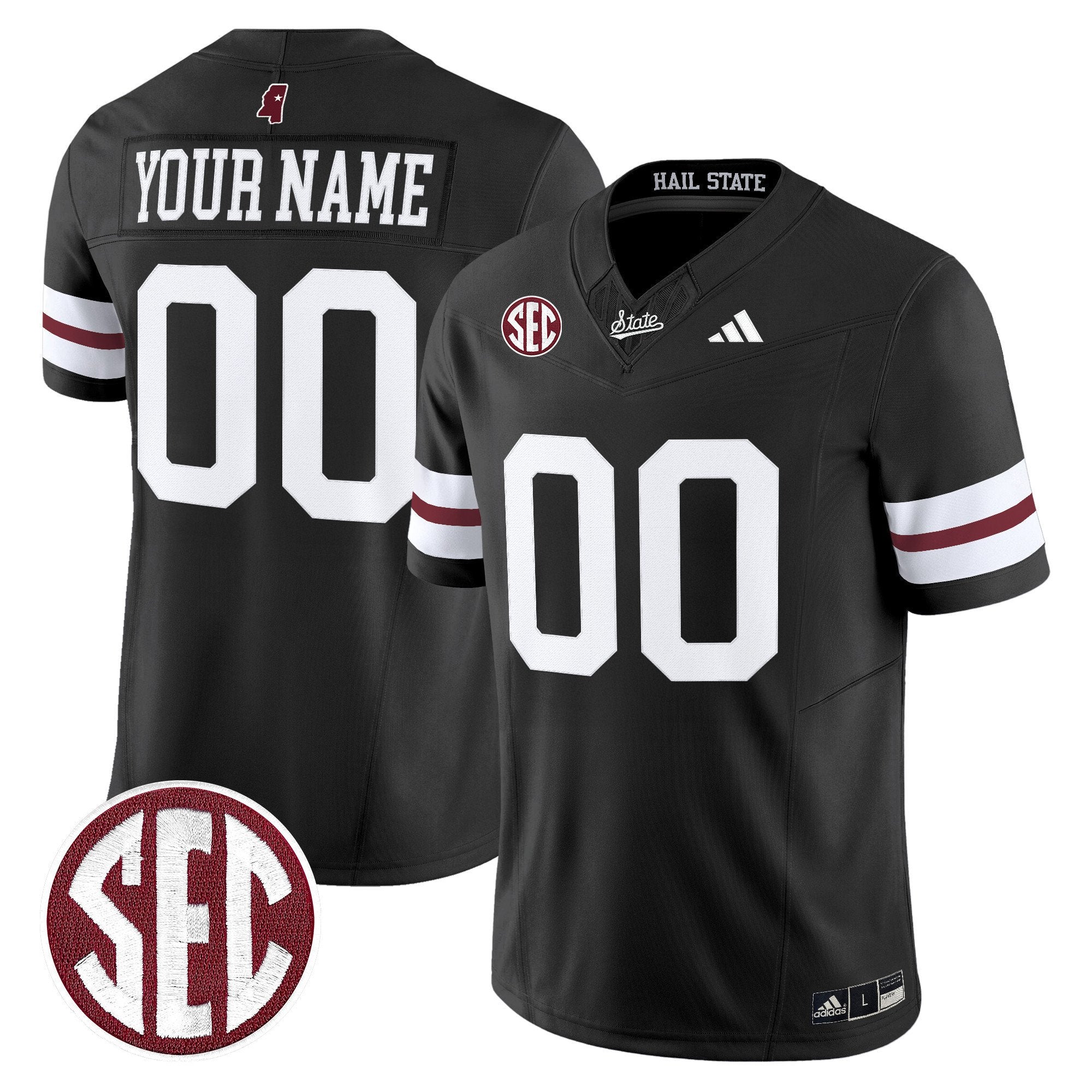 Custom Mississippi State Bulldogs Jersey 'Dark Mode' Vapor Limited Stitched All Colors