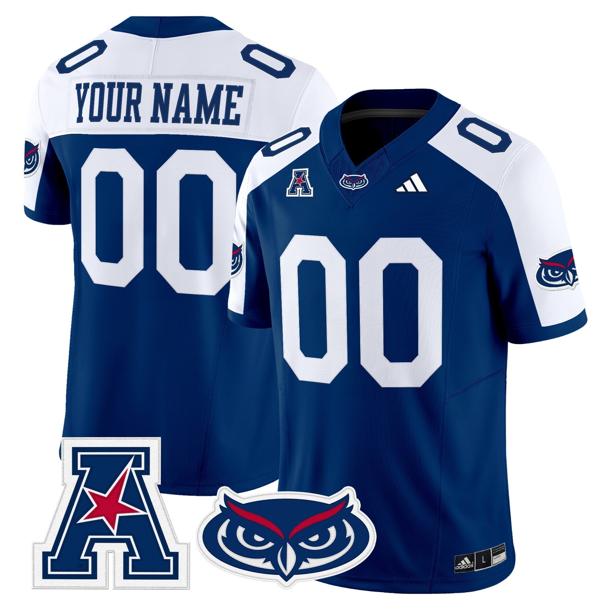Custom Florida Atlantic Owls Jersey Name, Number 2025 Limited Stitched All Colors