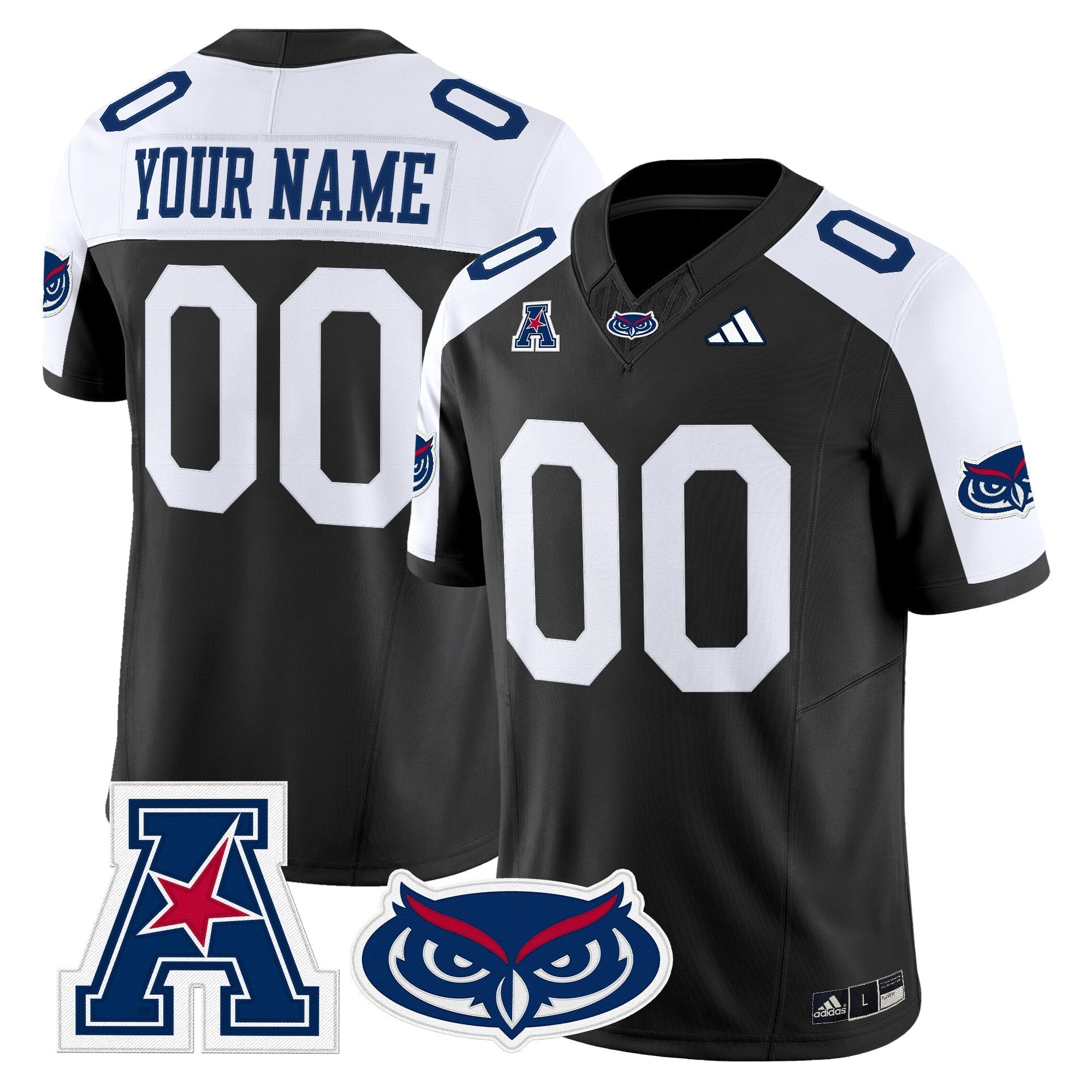 Custom Florida Atlantic Owls Jersey Name, Number 2025 Limited Stitched All Colors